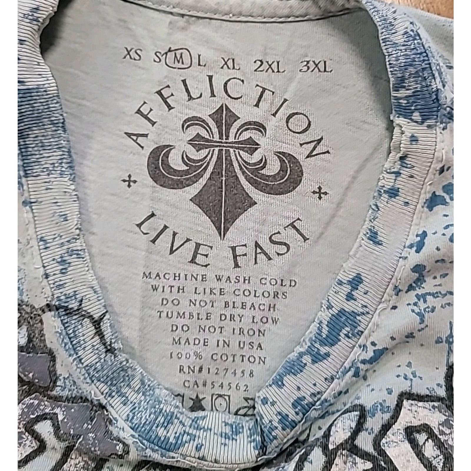 Affliction Y2K Affliction Wing Graphic Tee M Thrashed Grunge Alt Size US M / EU 48-50 / 2 - 5 Thumbnail