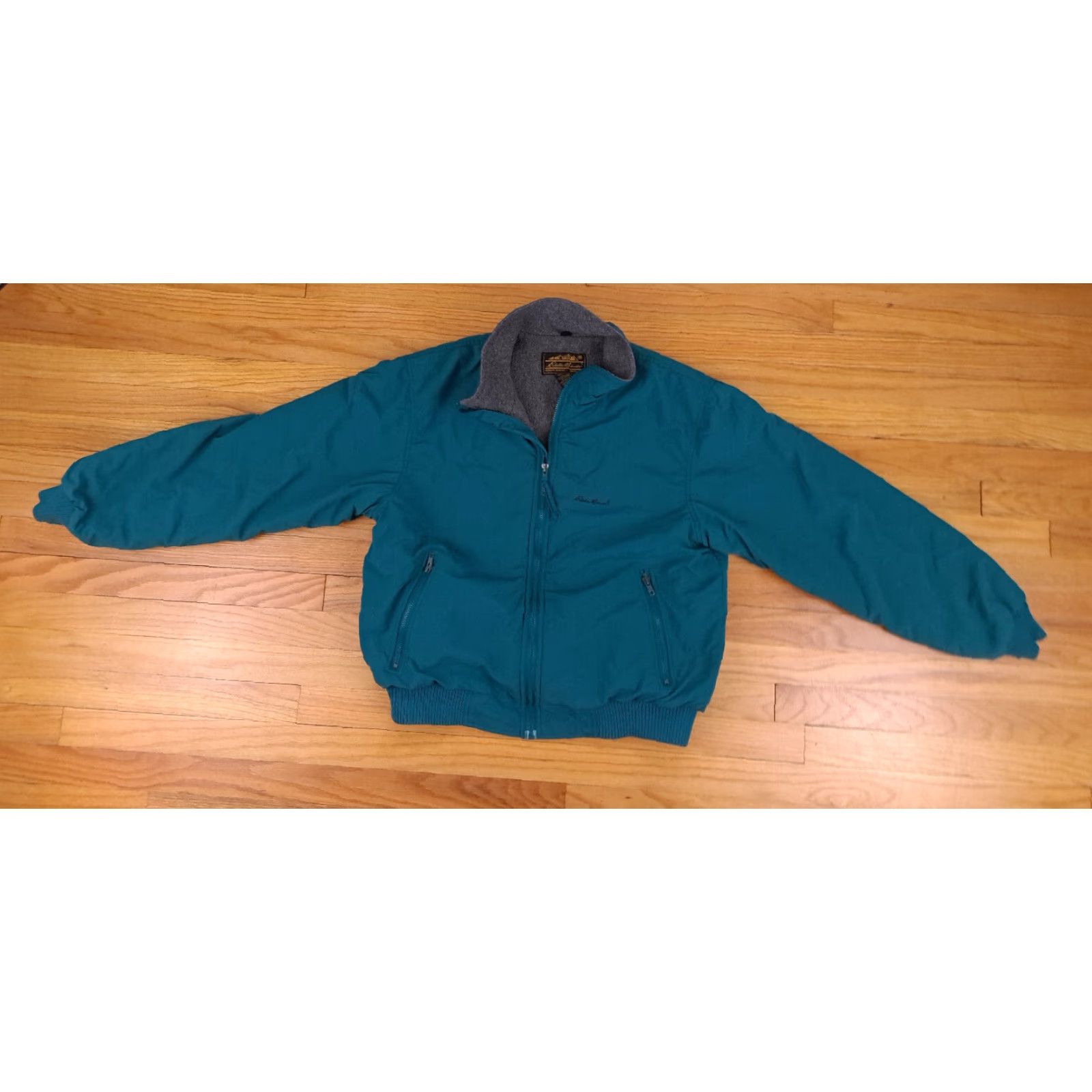 Eddie Bauer VINTAGE Eddie Bauer WeatherEdge Jacket Mens L green teal Nylon Softshell Insulated Zip Bomber United States Made Size US L / EU 52-54 / 3 - 3 Thumbnail