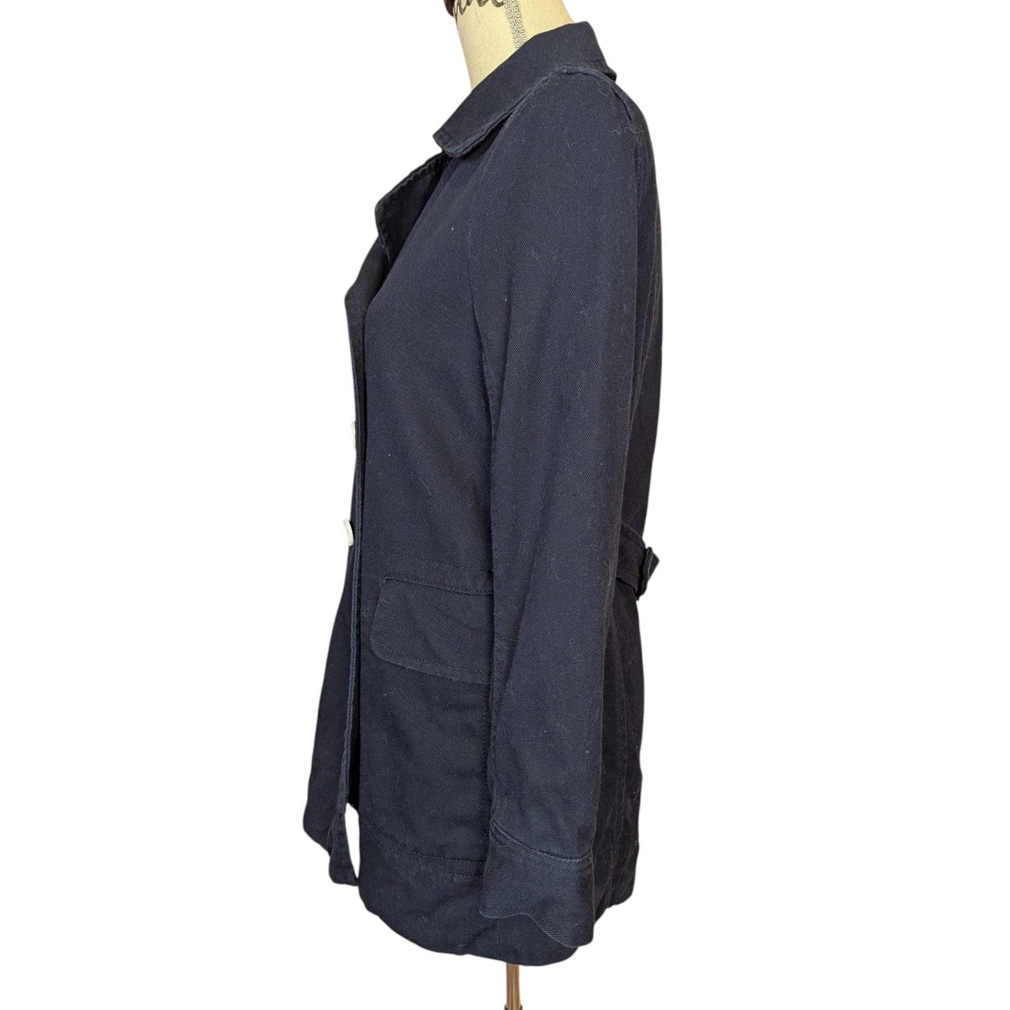 J.Crew J. Crew Canvas Double Breasted Pea Coat Blue Size 2 Size XS / US 0-2 / IT 36-38 - 3 Thumbnail