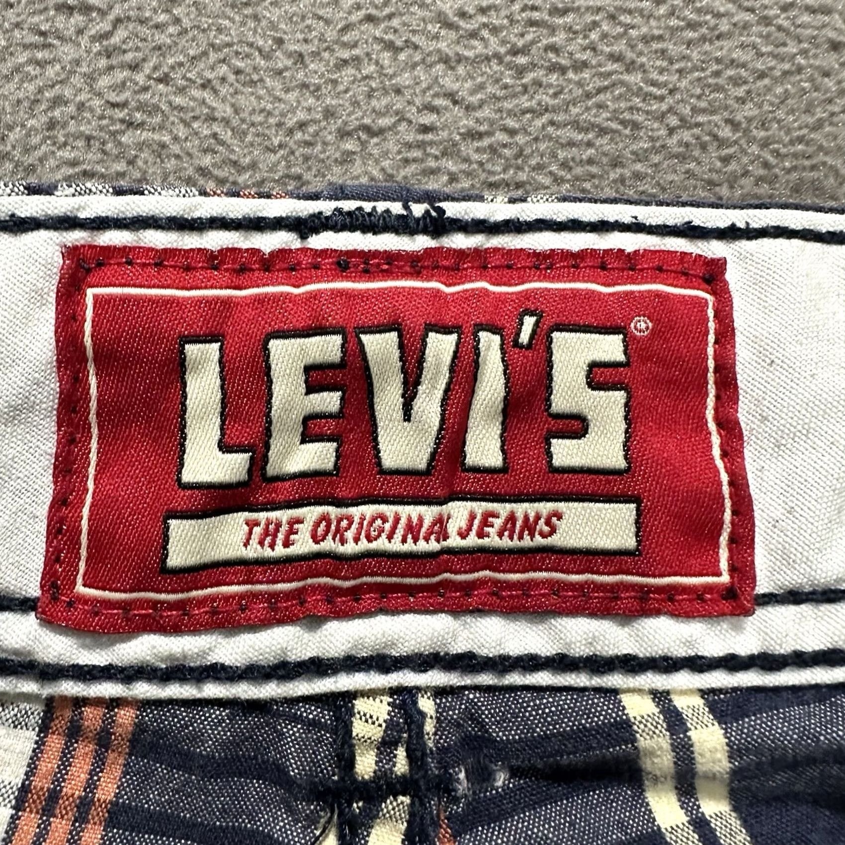 Levi's Levi's Shorts Cargo Plaid Blue Relaxed Men 40 Inseam 11" Rise 14" Front Flat Pocket Logo Outdoor Hip Hop Casual Size US 40 / EU 56 - 3 Thumbnail