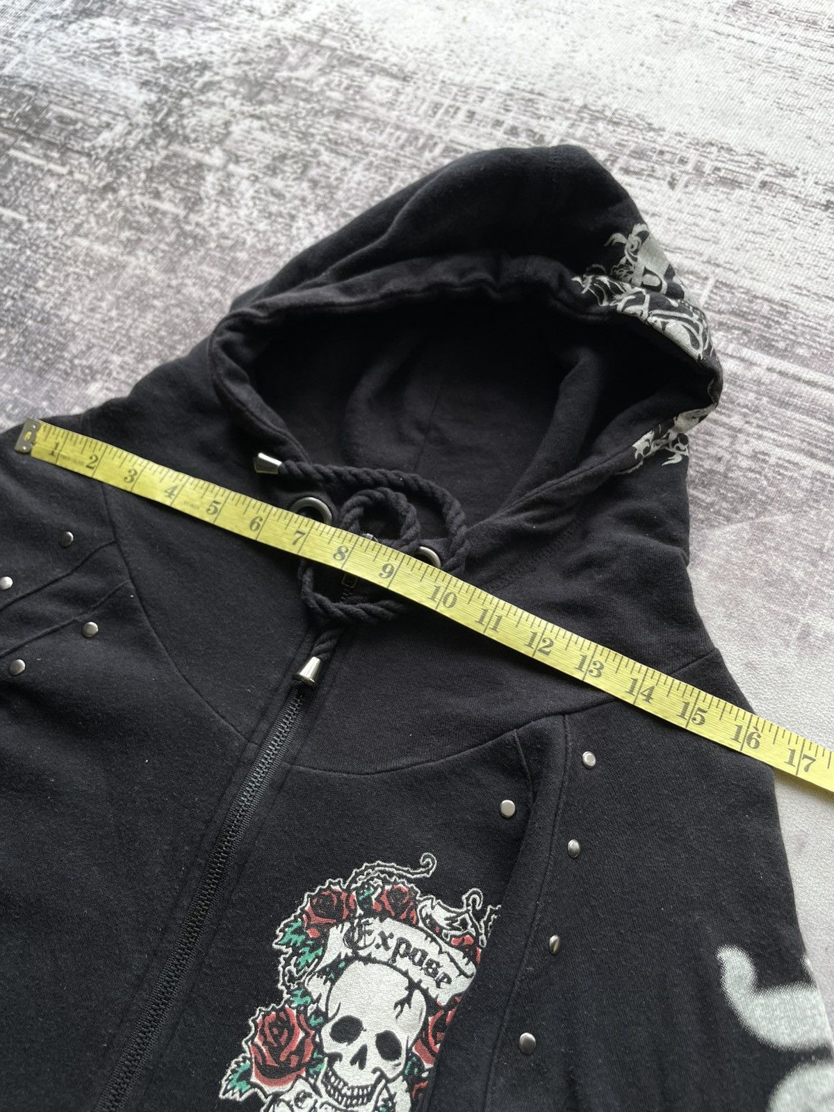 Dig Deep Y2K Dig Deep Punk Studed Skulls Hoodie Size US M / EU 48-50 / 2 - 15 Thumbnail