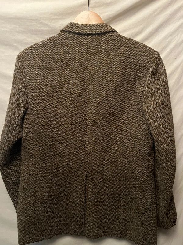 Harris Tweed Vintage Dunn & Co. Harris Tweed 100% Wool Blazer Herringbone Size 40R - 6 Thumbnail