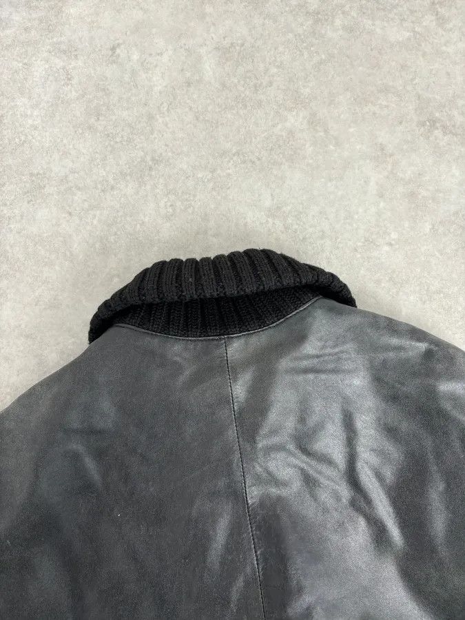 Daniele Alessandrini AW2005 Daniele Alessandrini Black Eroded Buttoned Leather Jacket Size US L / EU 52-54 / 3 - 6 Thumbnail