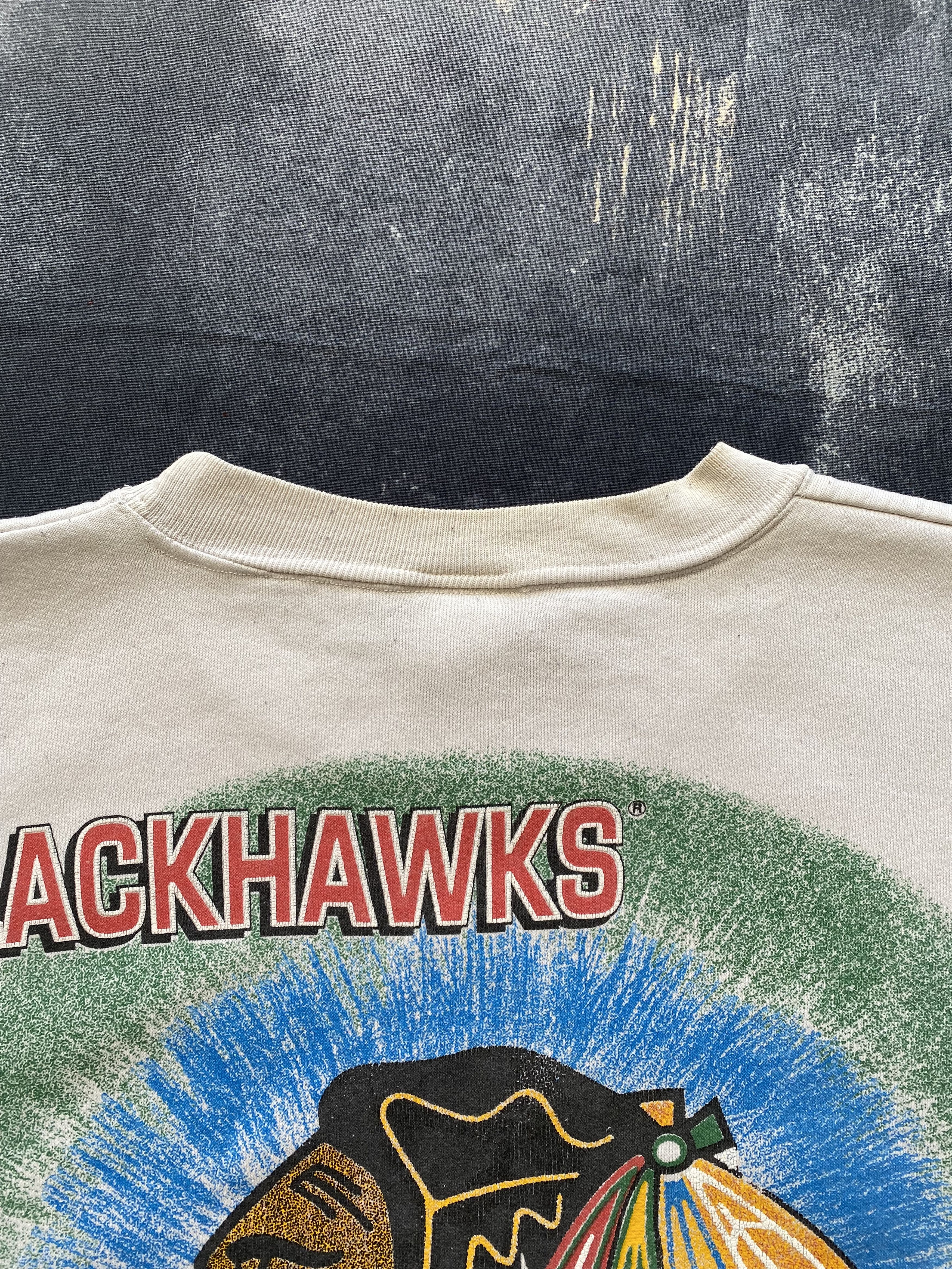 NHL × Vintage Chicago Blackhawks Vintage 1993 NHL Sweatshirt Size US XXL / EU 58 / 5 - 19 Thumbnail