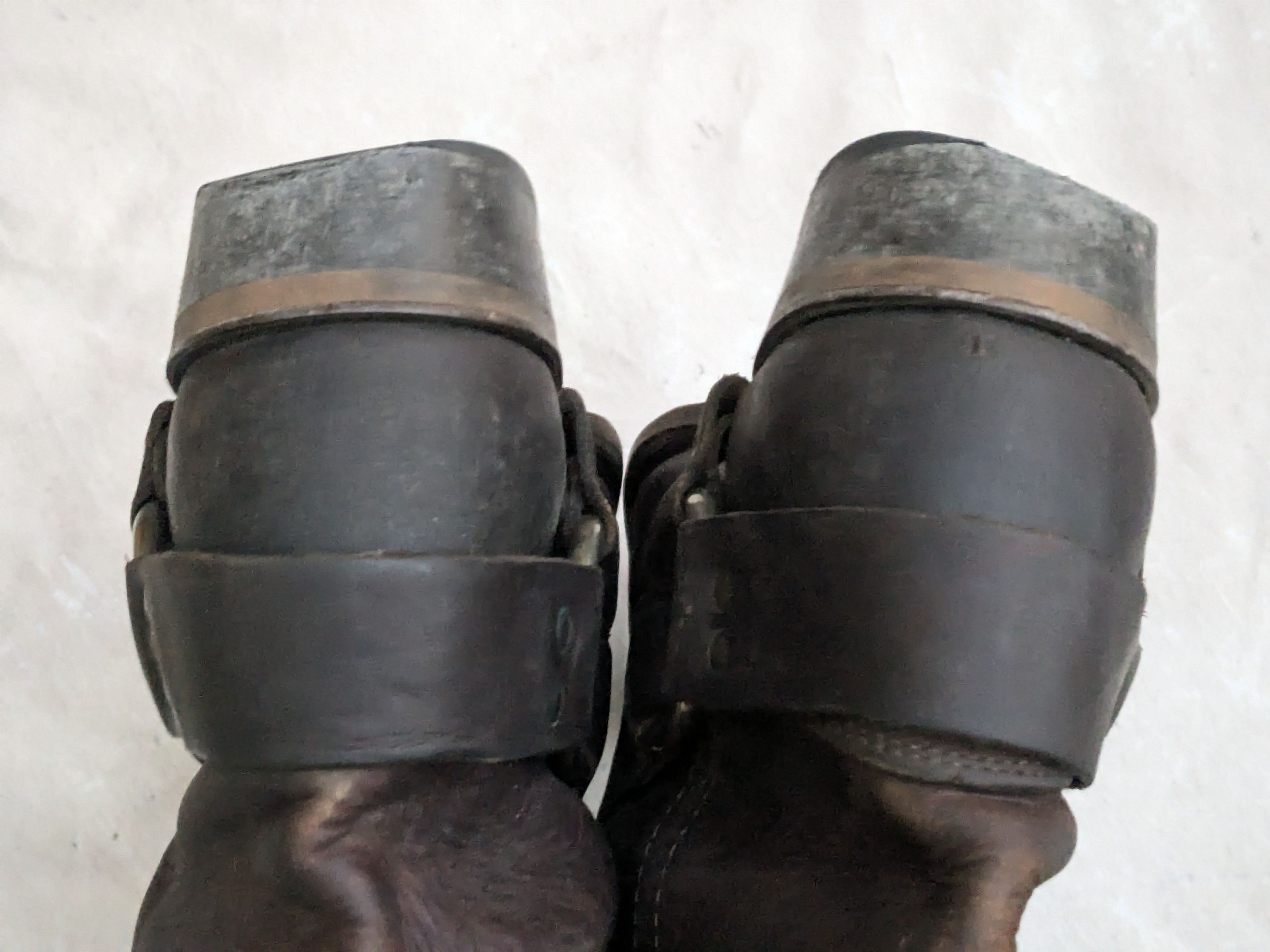 Genuine Leather Harness Boots Brown Leather 10 M Leather Buckle Size US 10 / EU 43 - 6 Thumbnail
