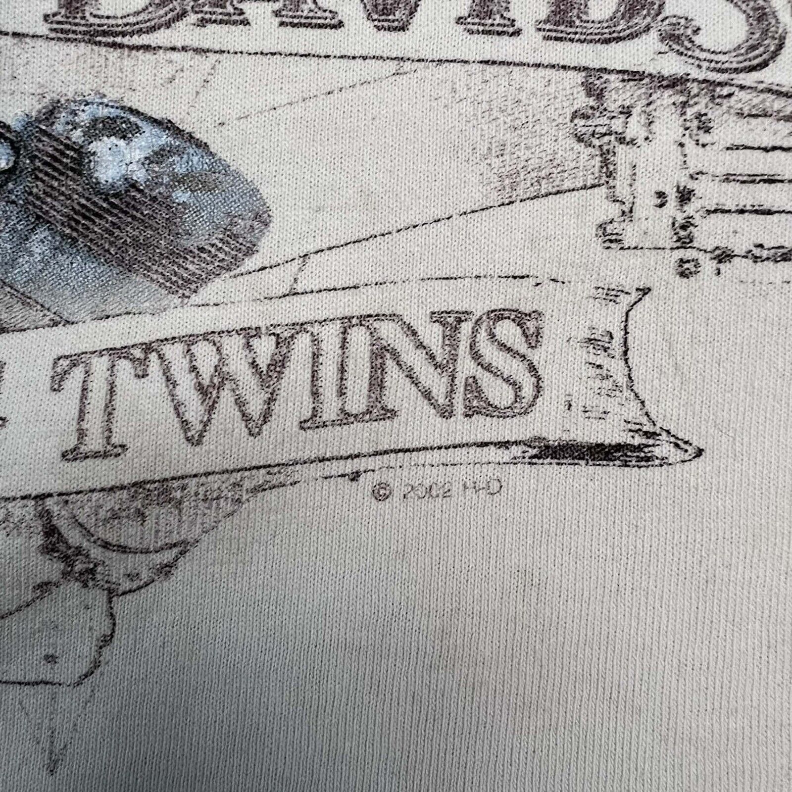 Harley Davidson × Vintage Vintage 2002 Harley Davidson T Shirt Twins Motorcycle Tee Size US XL / EU 56 / 4 - 3 Thumbnail
