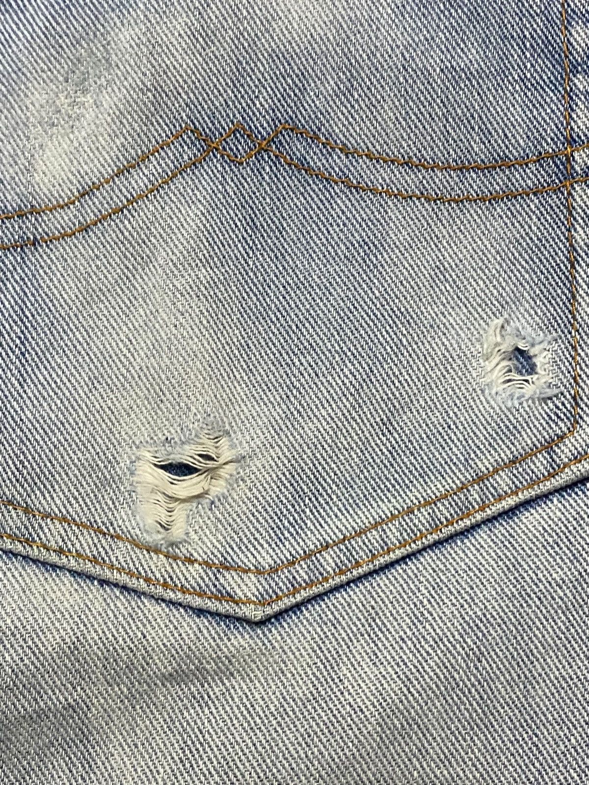 Japanese Brand Vtg Bobson Chessking Light Fade Wash Distressed Loose Jeans Size US 33 - 8 Thumbnail