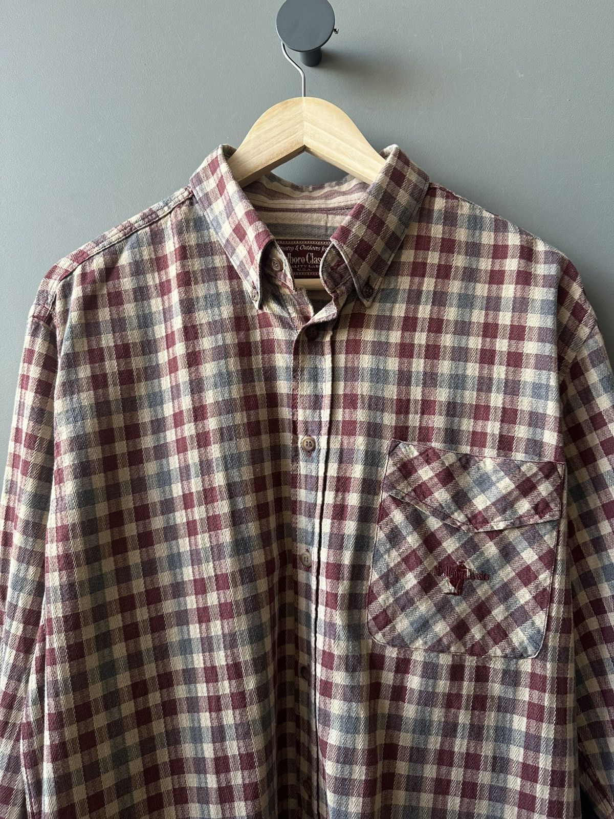 Marlboro Classics Marlboro Classics Italy Made Plaid Cotton Shirt Size XL Size US XL / EU 56 / 4 - 2 Thumbnail