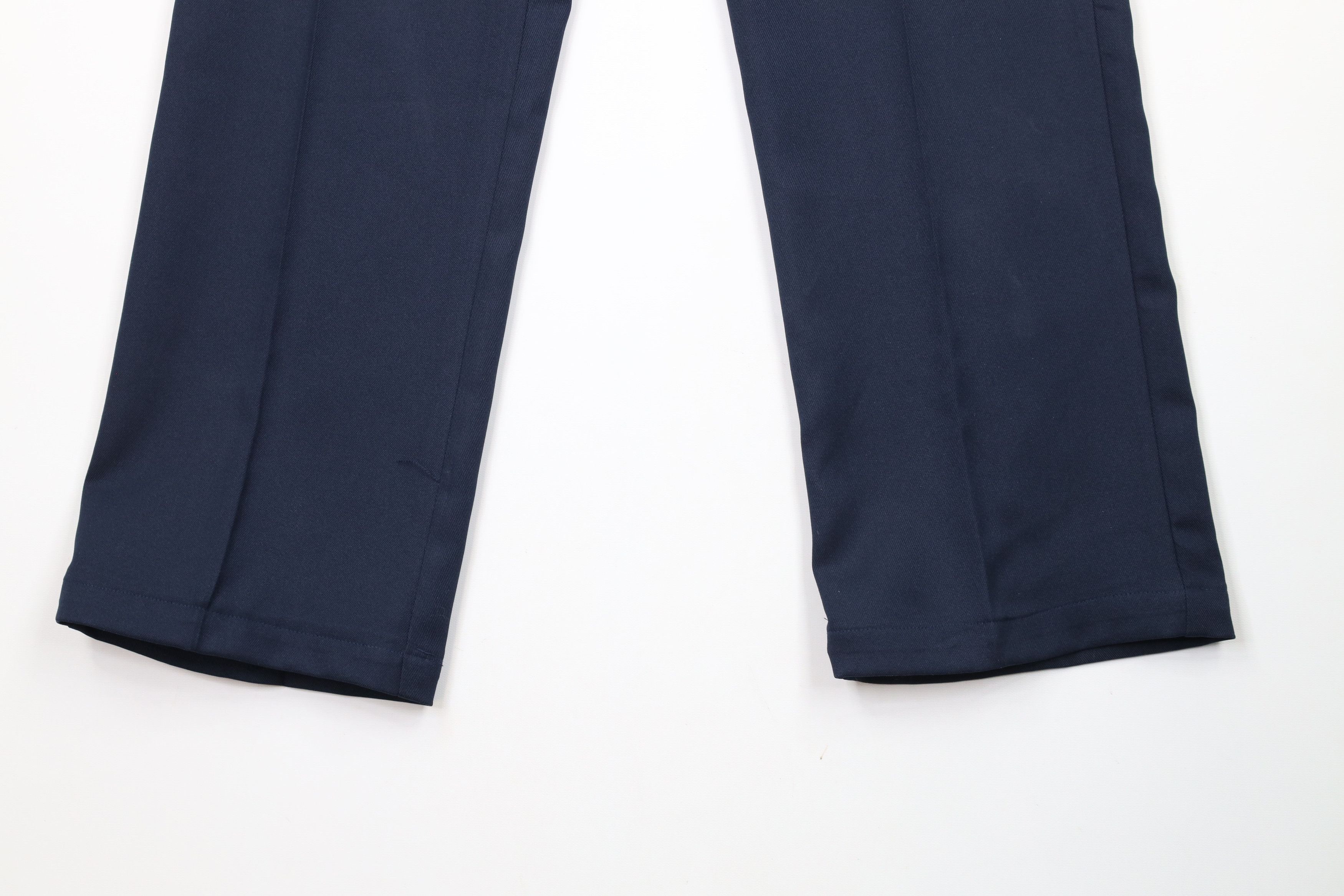 Vintage Vintage 90s Streetwear Knit Flared Wide Leg Chino Pants Navy Size US 32 / EU 48 - 4 Thumbnail