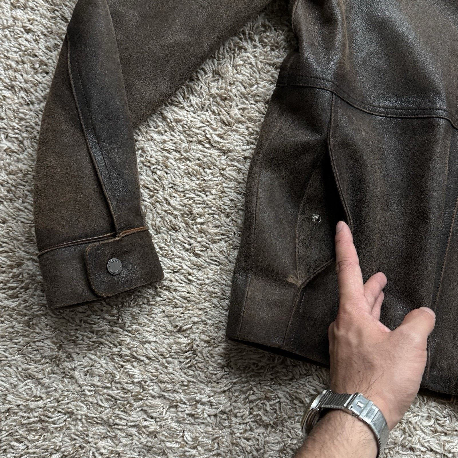 Cuadra Cuadra Brown Leather Jacket Honey Ovine Lamb Leather Moto Size US M / EU 48-50 / 2 - 9 Thumbnail