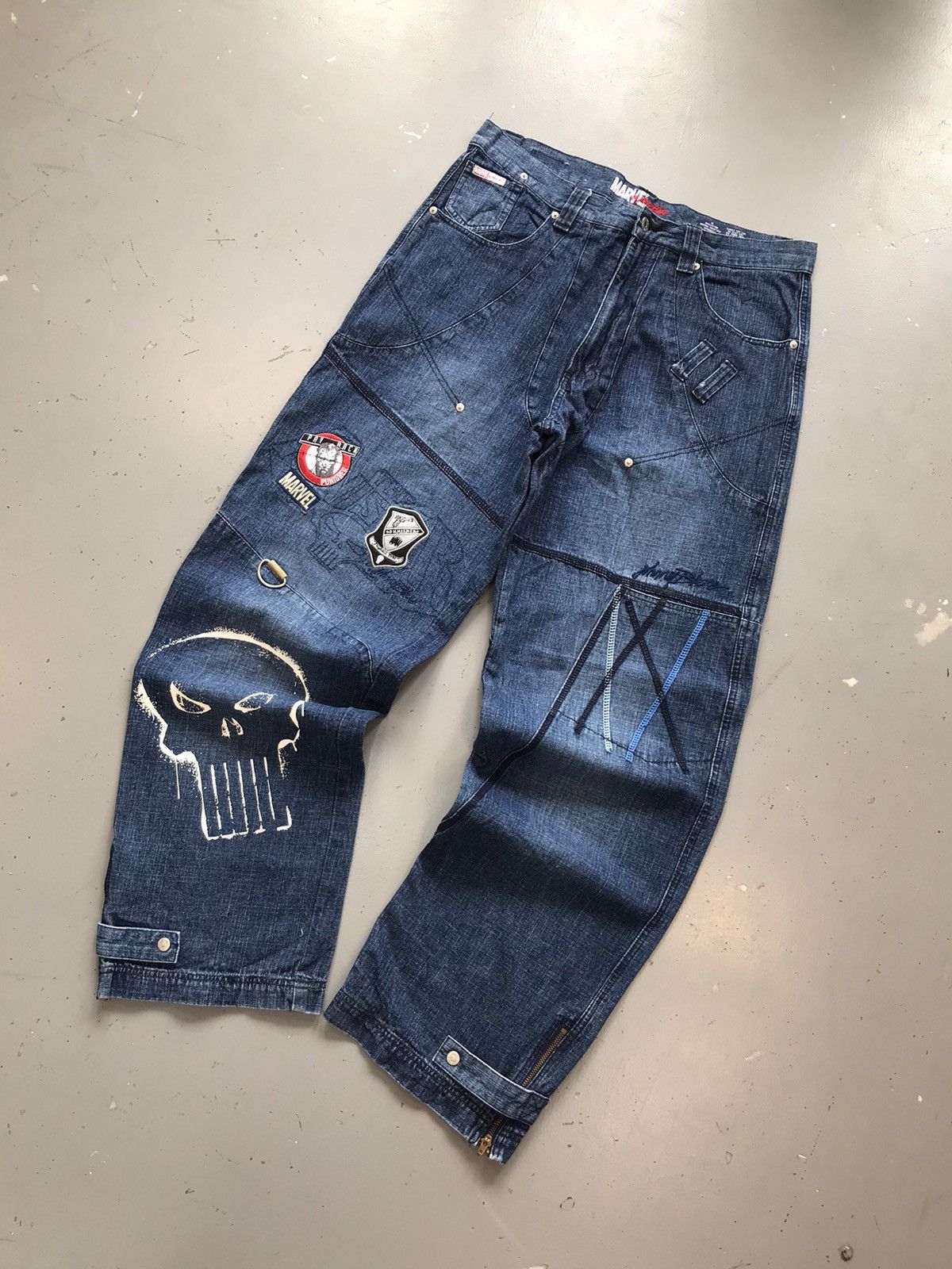 Marvel Comics × Vintage Vintage marvel Johnny blaze patchwork cargo denim Size US 36 / EU 52 - 3 Thumbnail