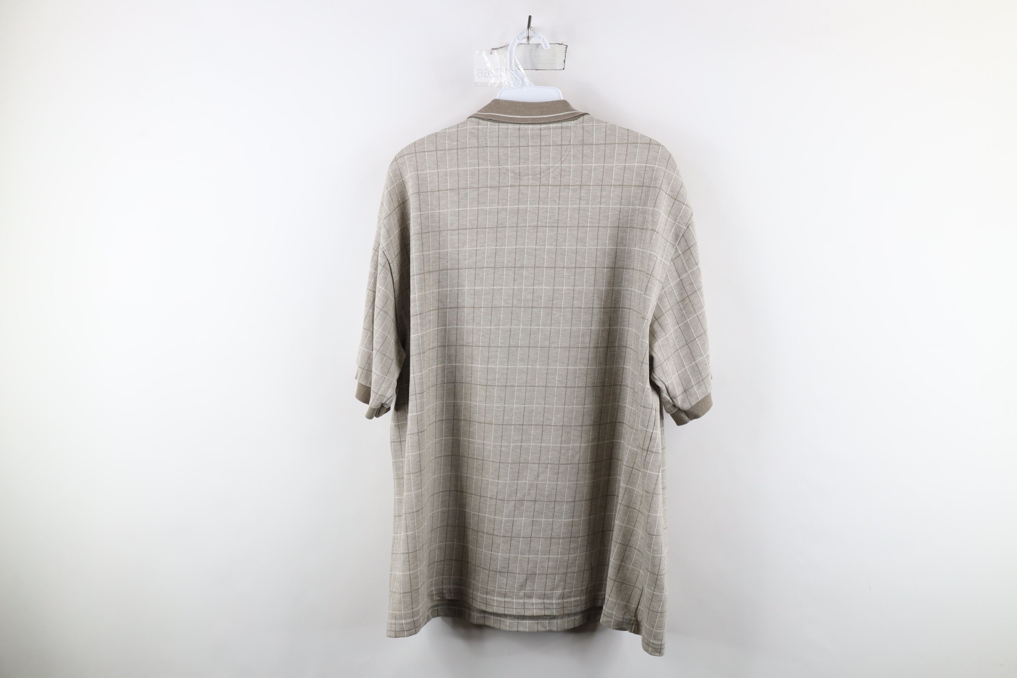 Vintage Vintage 90s Streetwear Knit Collared Golf Polo Shirt Plaid Size US L / EU 52-54 / 3 - 9 Thumbnail