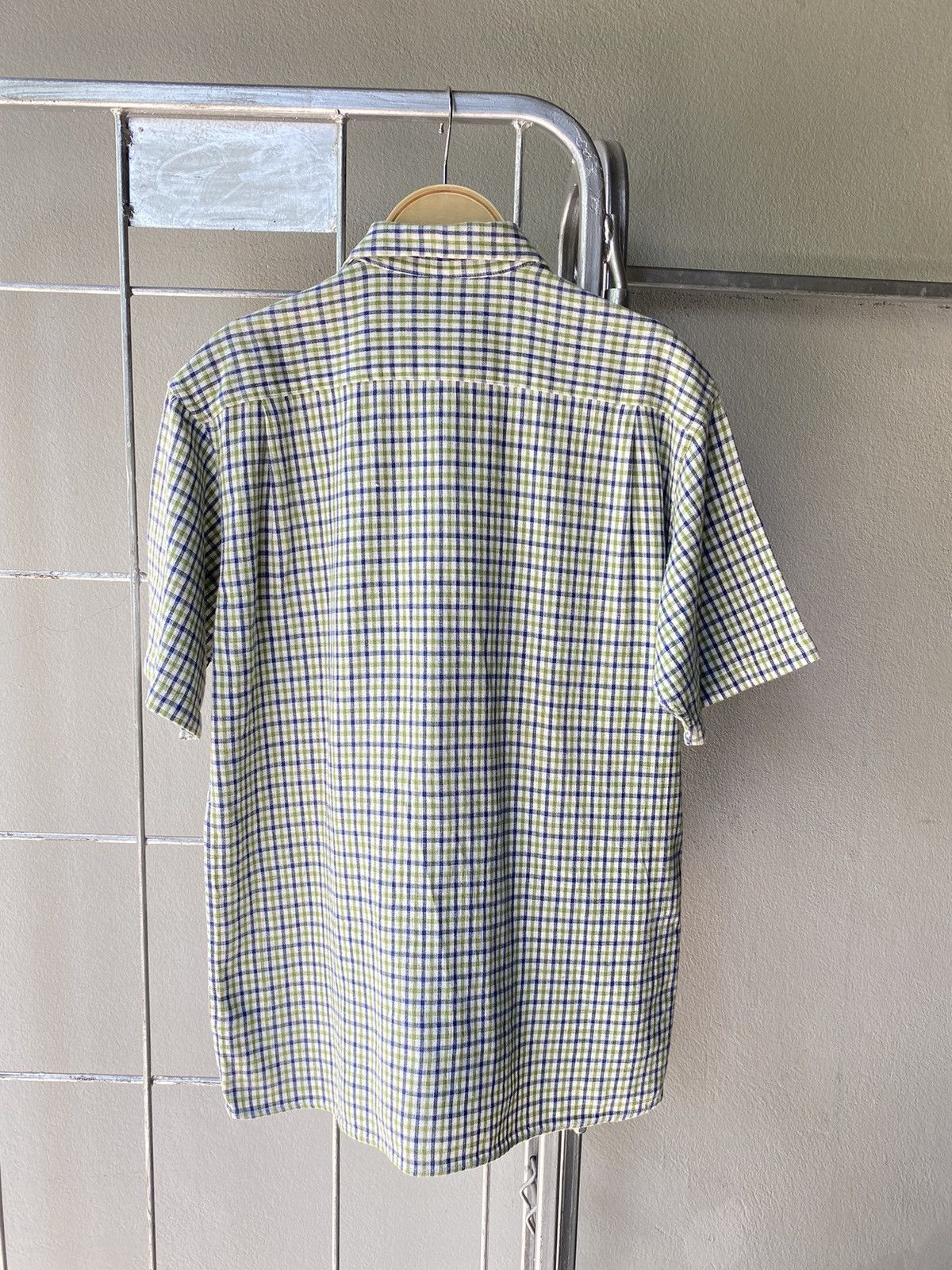 Beams Plus BEAMS Green, White, and Blue Checkered Short-Sleeve Shirt Size US M / EU 48-50 / 2 - 12 Thumbnail