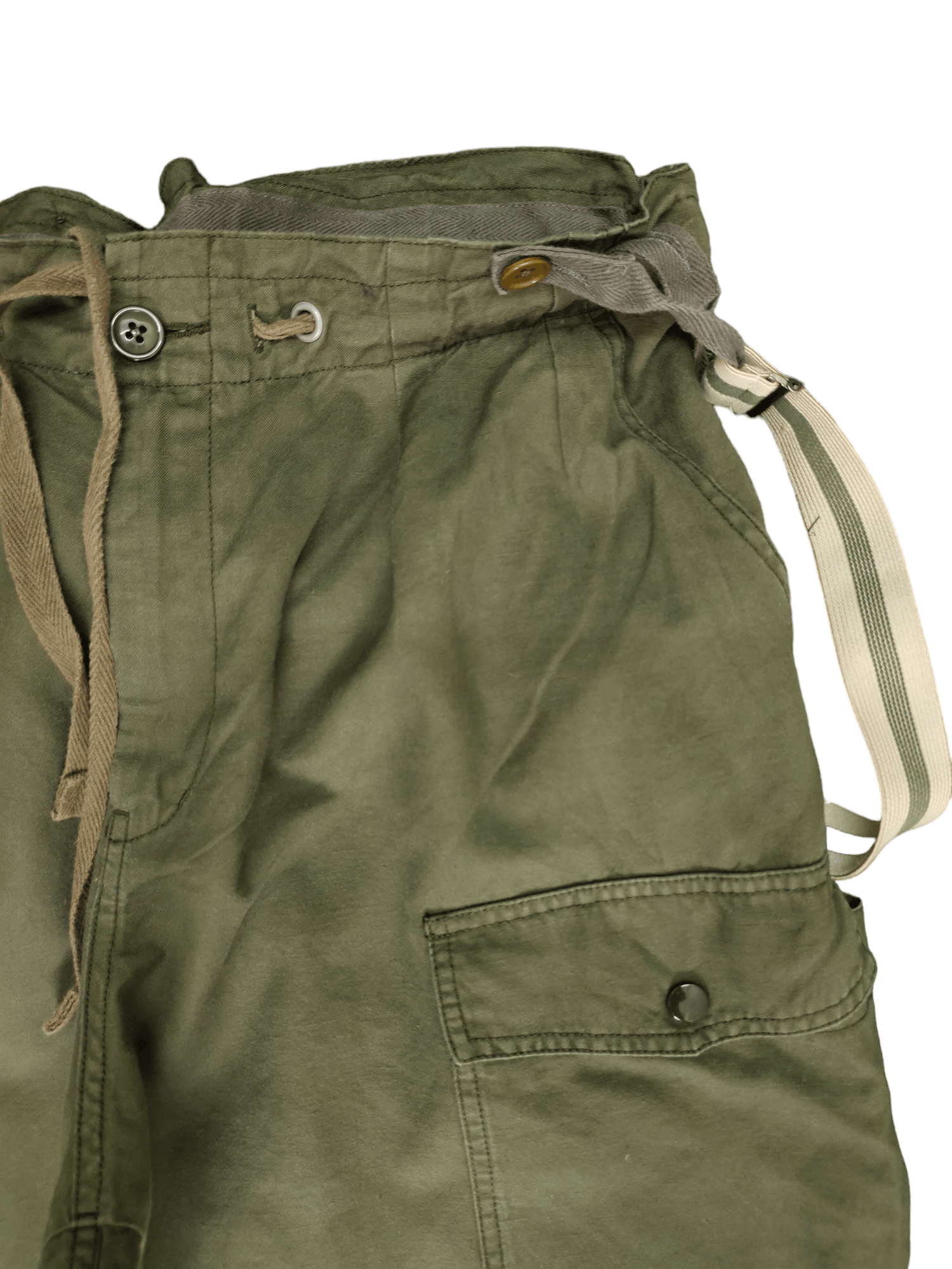 Johnbull Vtg 90s Johnbull OG Military Baggy Cargo Pant With Suspender Size US 34 / EU 50 - 4 Thumbnail