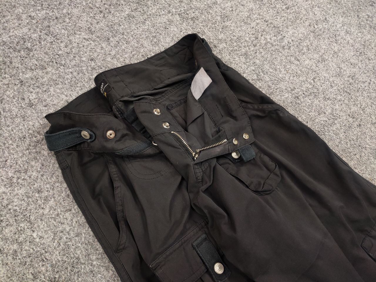 If Six Was Nine Rare Vintage Y2K Japanese Black cotton Cargo Baggy Pants Size US 32 / EU 48 - 12 Thumbnail