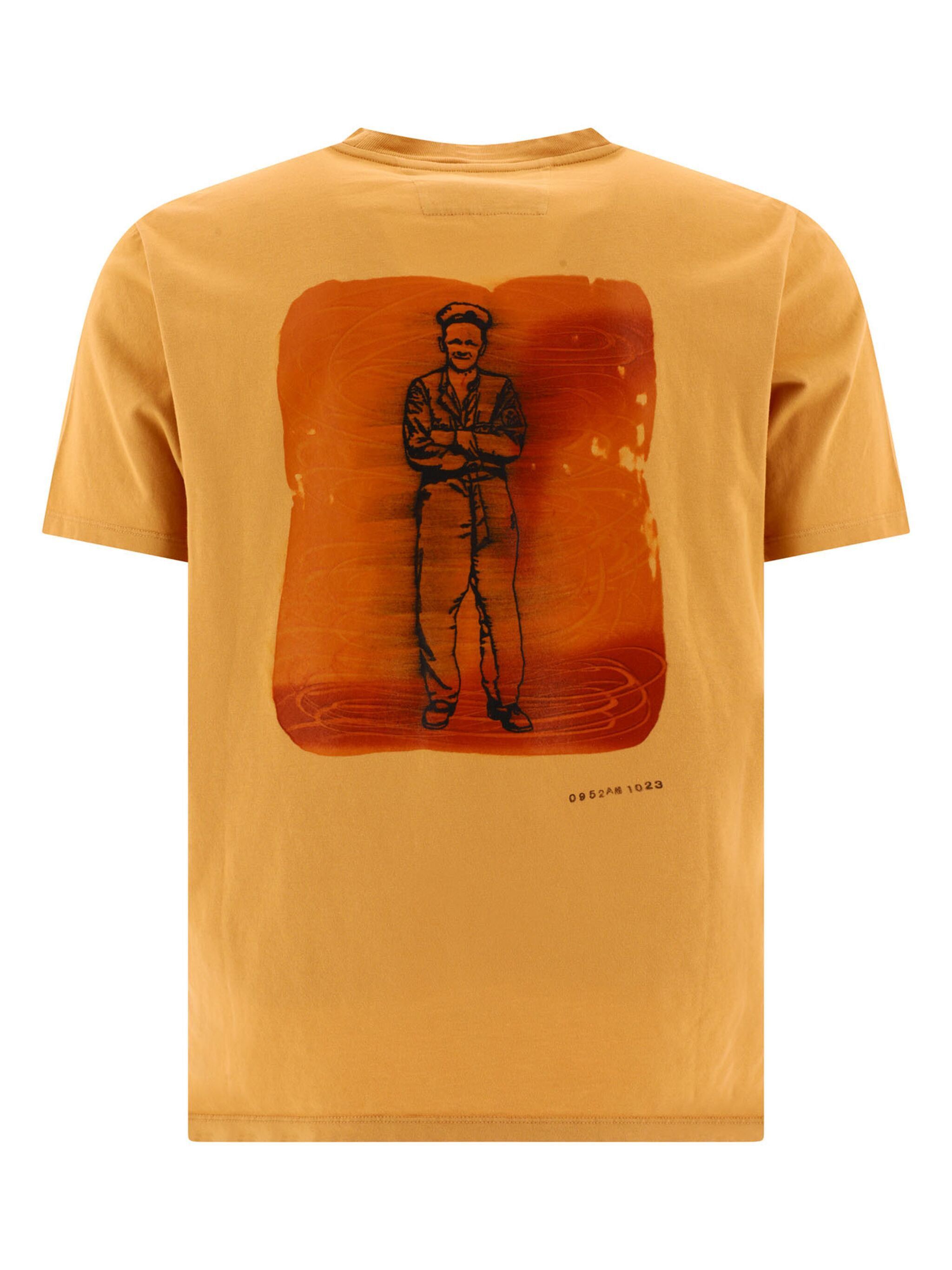 C.P. Company o1y1224 Logo Crewneck T-Shirt in Amber Orange Size US XXL / EU 58 / 5 - 2 Thumbnail
