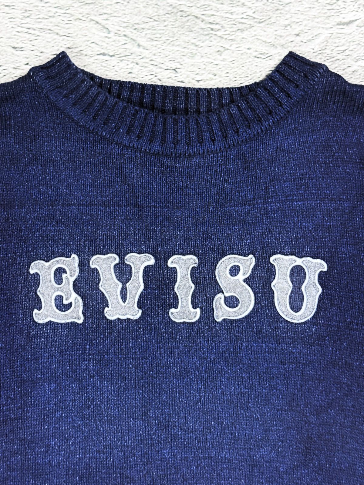 Evisu Evisu sweater navy big logo spell out knit made in Japan Size US L / EU 52-54 / 3 - 2 Thumbnail