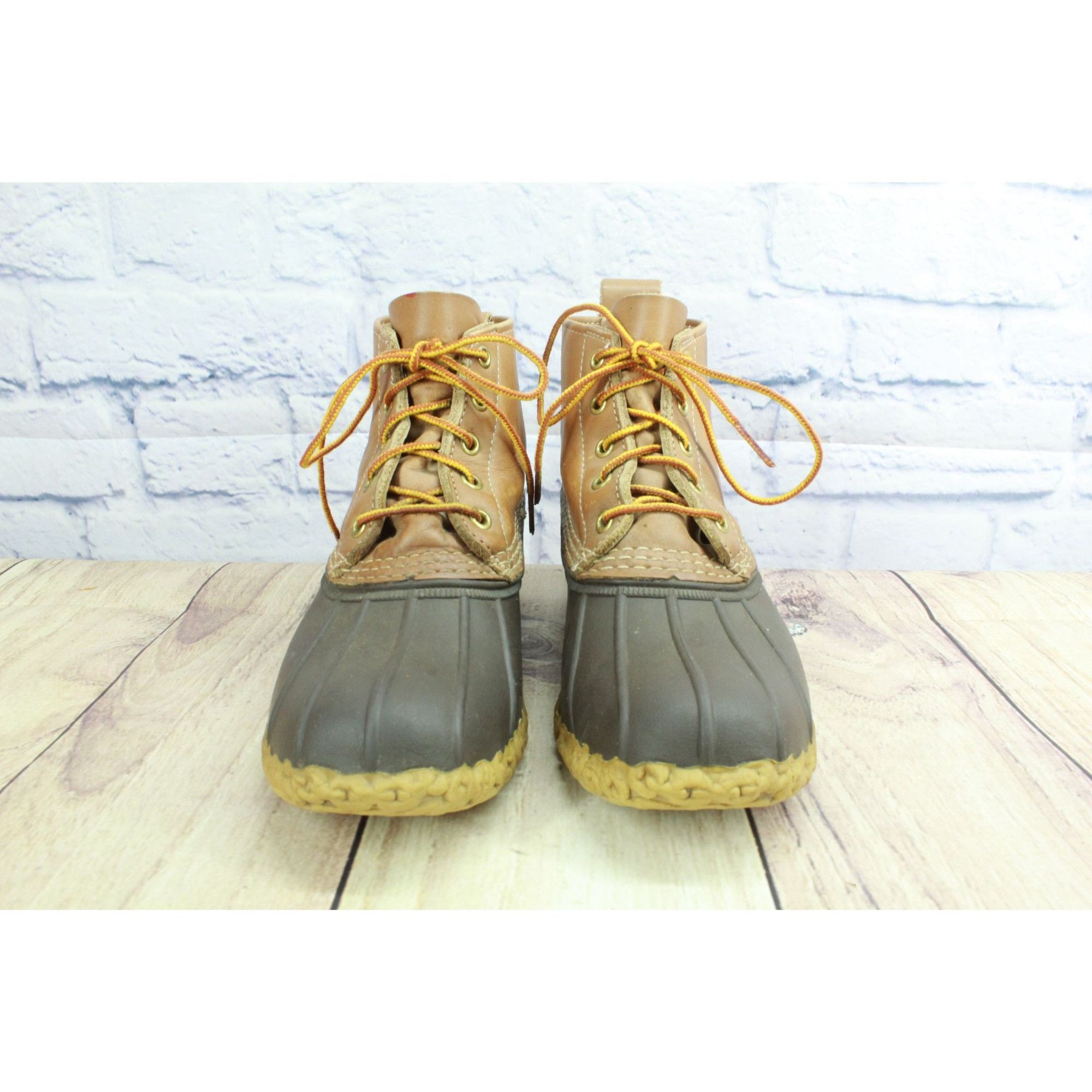 L.L. Bean × Leather LL Bean Leather Unlined Ankle Duck Boots Size 7 M Size US 7 / IT 37 - 4 Thumbnail