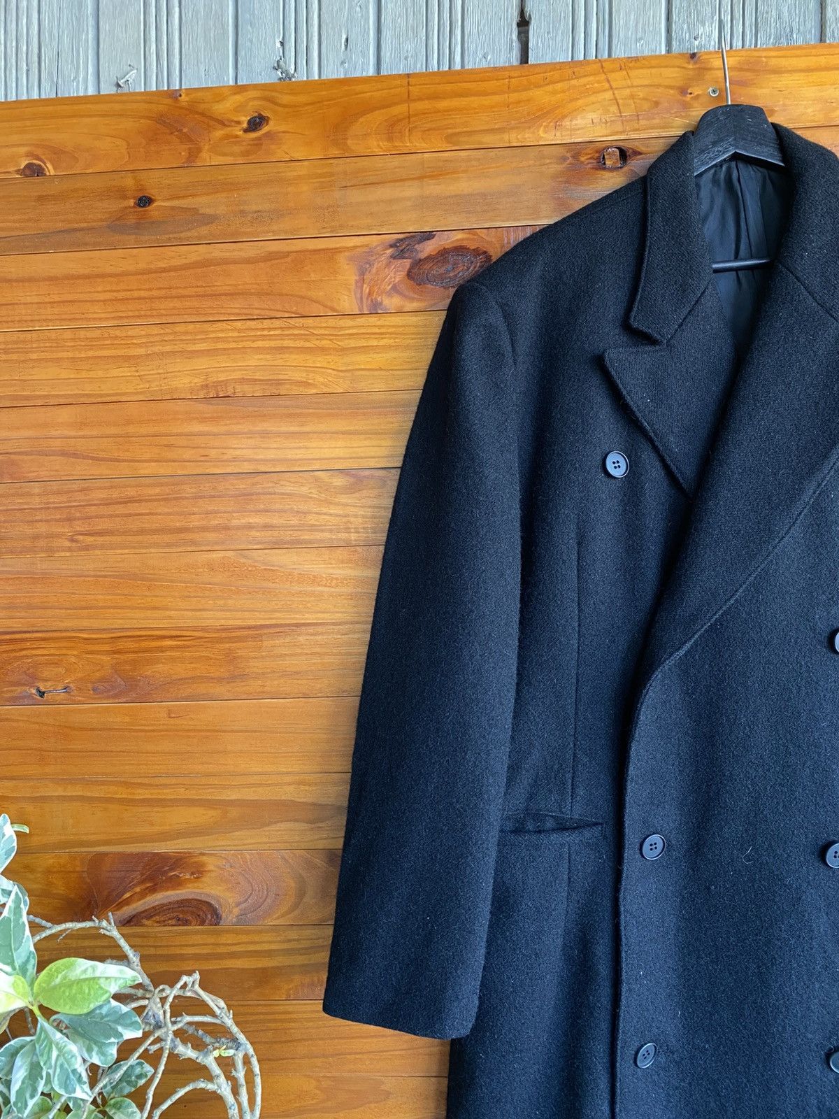 Y's Y’s Yohji Yamamoto Black Double-Breasted Wool Long Coat Size US L / EU 52-54 / 3 - 7 Thumbnail