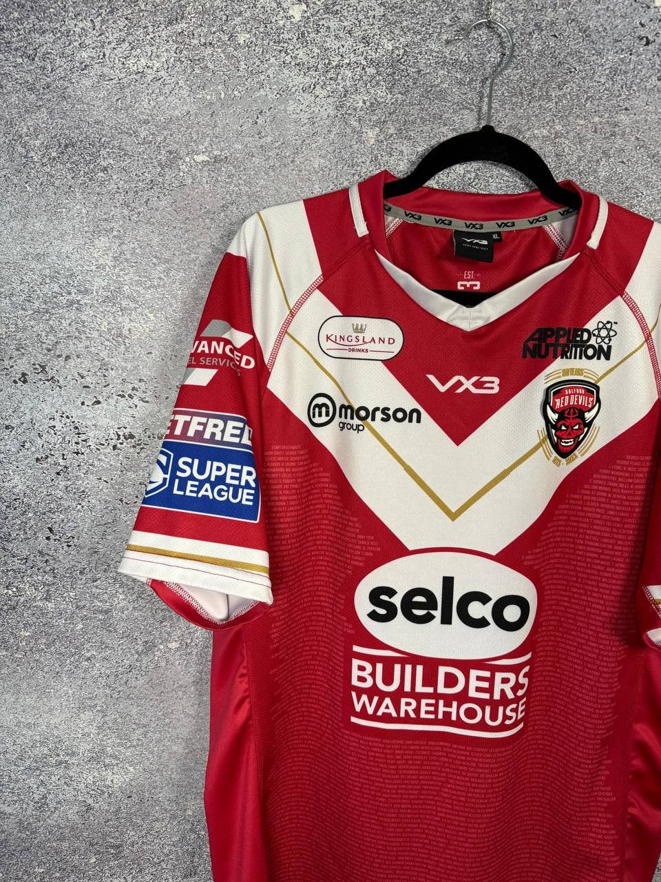 Vintage Salford Red Devils Rugby Jersey Men's Size XL Size US XL / EU 56 / 4 - 3 Thumbnail