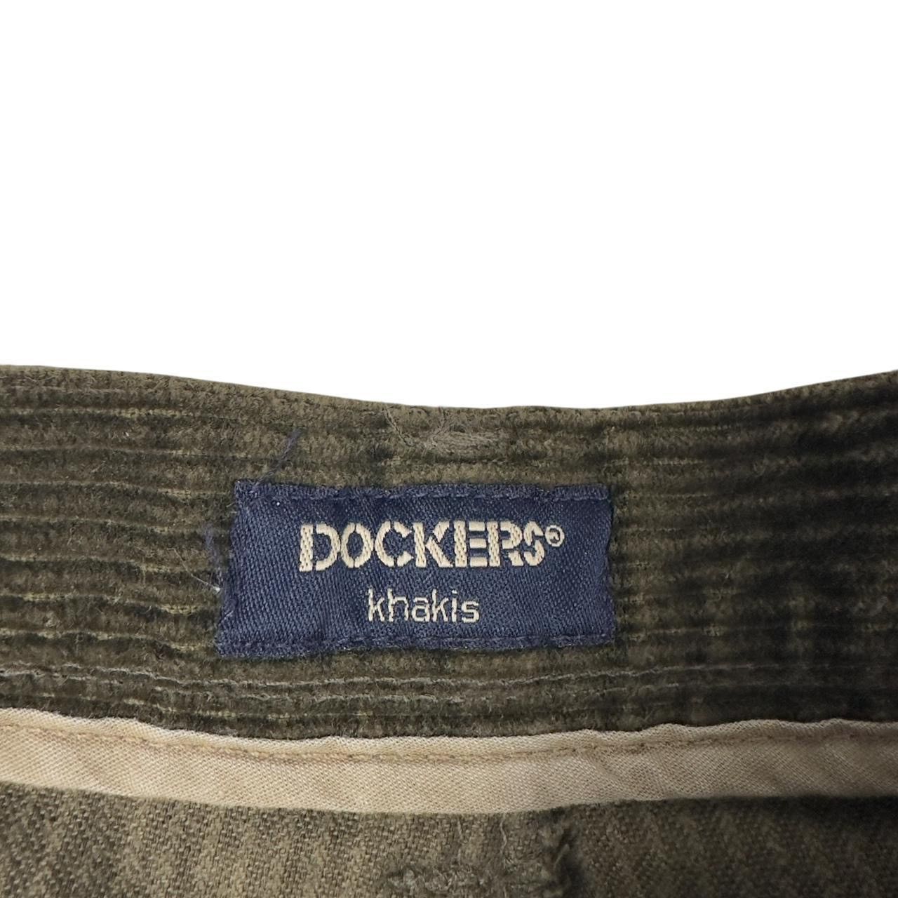 Dockers Vintage Dockers Corduroy Pants Olive 90s Pleated Preppy Size US 38 / EU 54 - 3 Thumbnail