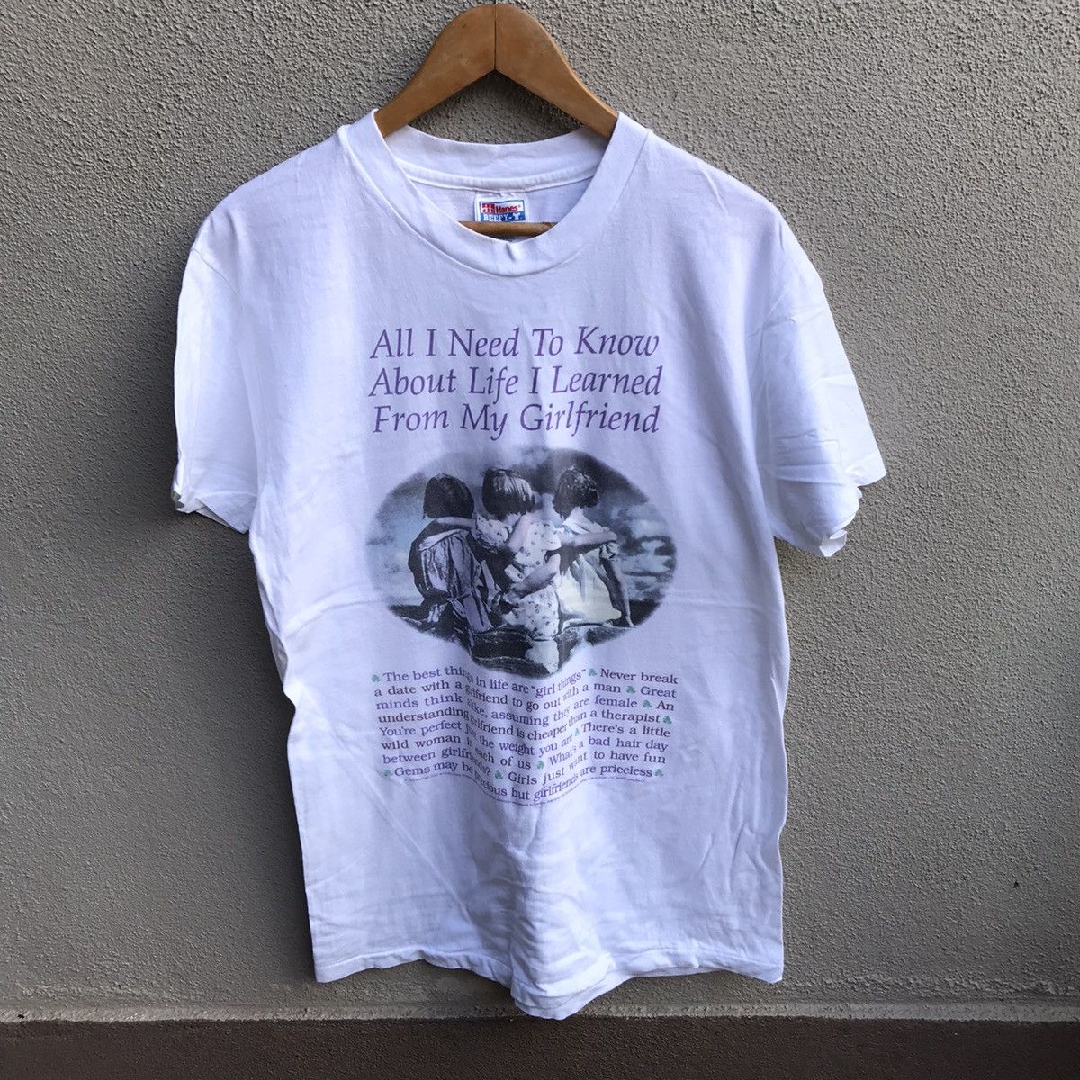 Vintage Vintage 90s I NEED TO KNOW ABOUT LIFE art tee wording quote Size US M / EU 48-50 / 2 - 1 Thumbnail