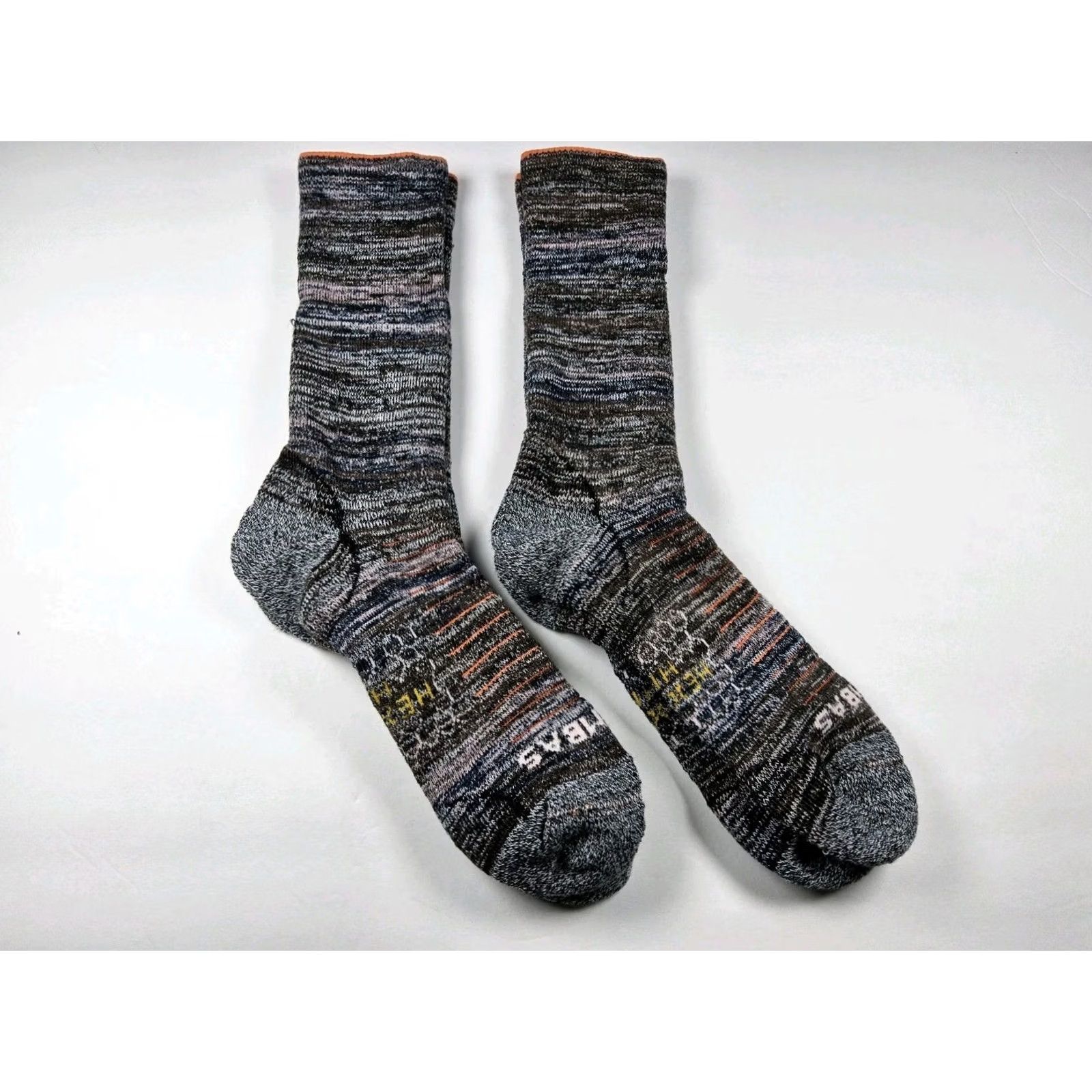 Vintage Bombas Hex Tec Hike Hiking Socks Lot Of 2 Pairs Size L Stripe Calf Mens Size ONE SIZE - 2 Thumbnail