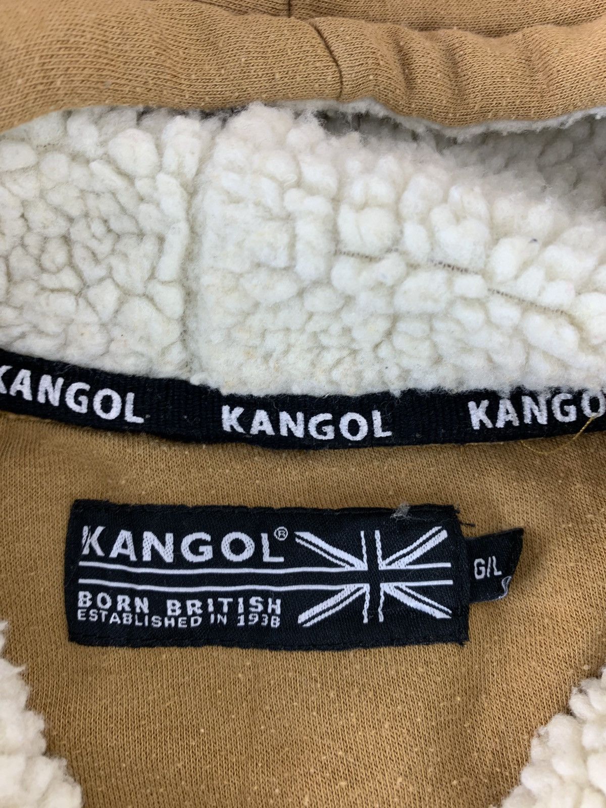 Kangol Kangol Big Logo Padded Sherpa Inner Pullover Hoodies Size US L / EU 52-54 / 3 - 6 Thumbnail