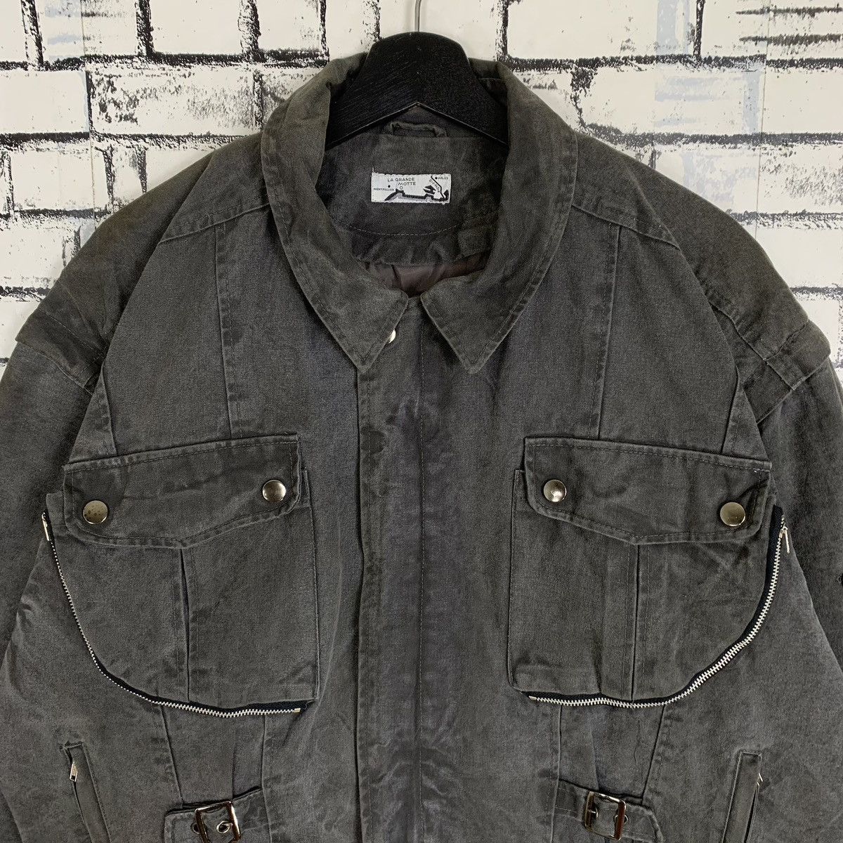 Designer France Denim Bomber Jacket La Grande Motte Size US S / EU 44-46 / 1 - 3 Thumbnail