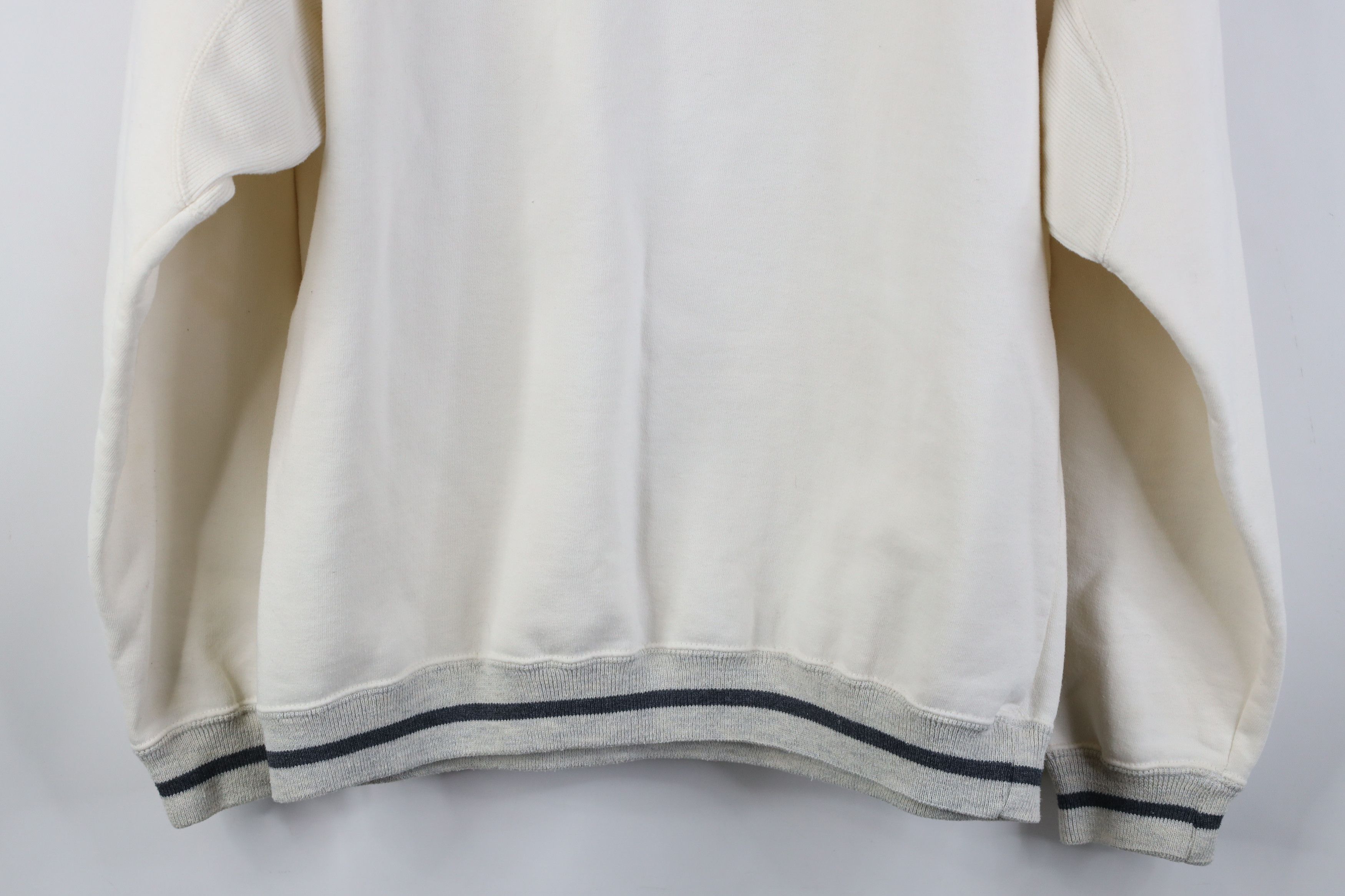 Vintage Vintage 90s Great Lakes Michigan Henley Sweatshirt Cream Size US M / EU 48-50 / 2 - 15 Thumbnail