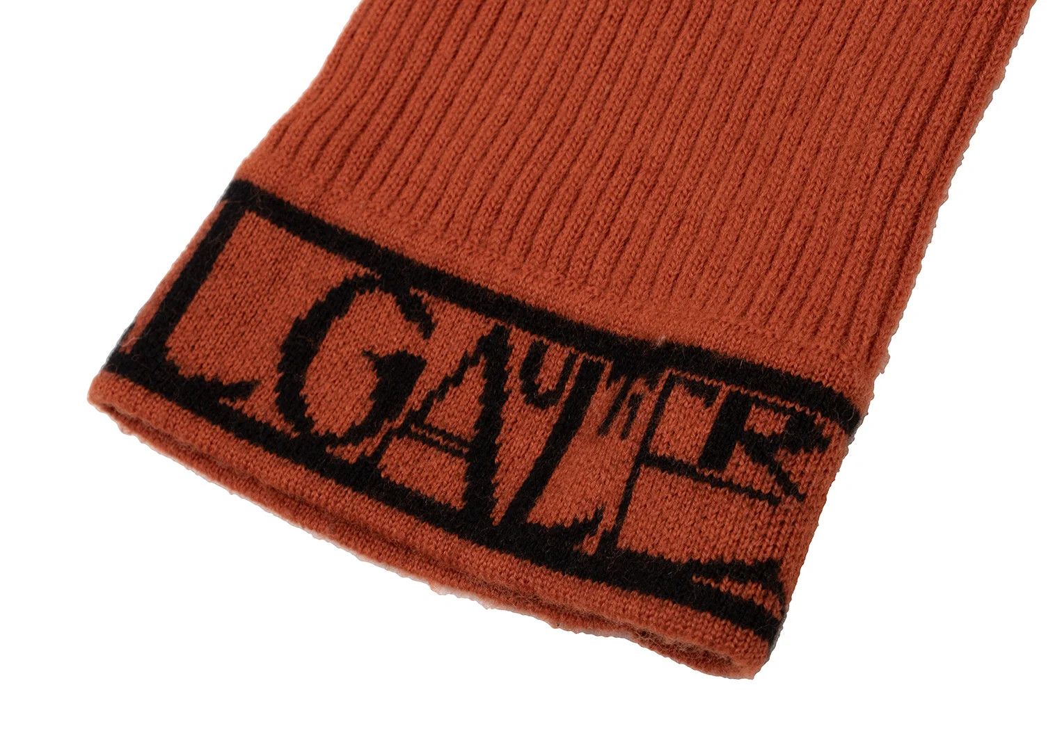 Jean Paul Gaultier Ribbed Knit Sweater with Logo Piping in Orange and Black Size US M / EU 48-50 / 2 - 8 Thumbnail