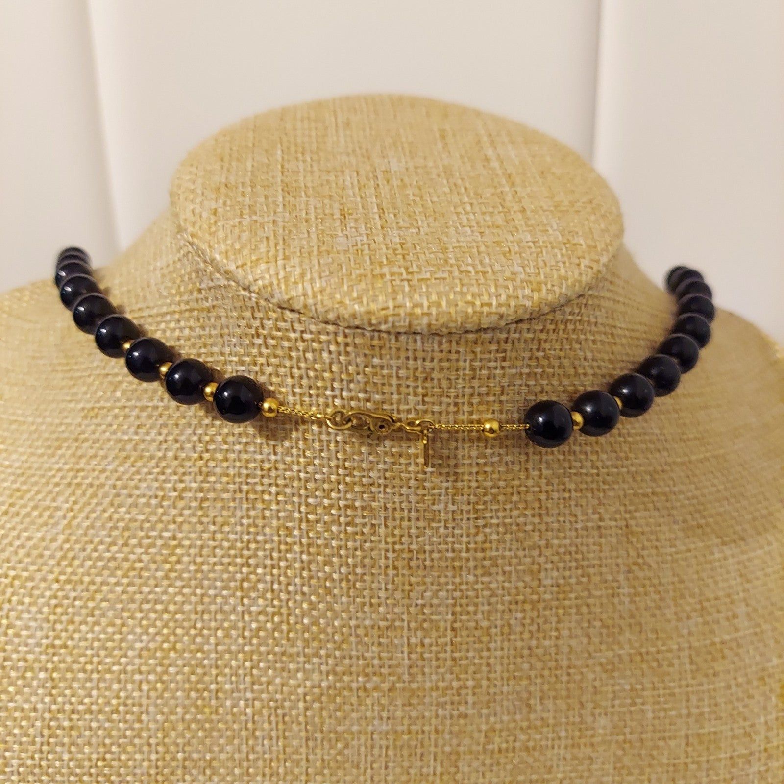 Monet Vintage Monet with Patented Clasp Black Beads 30" Necklace Size ONE SIZE - 2 Thumbnail