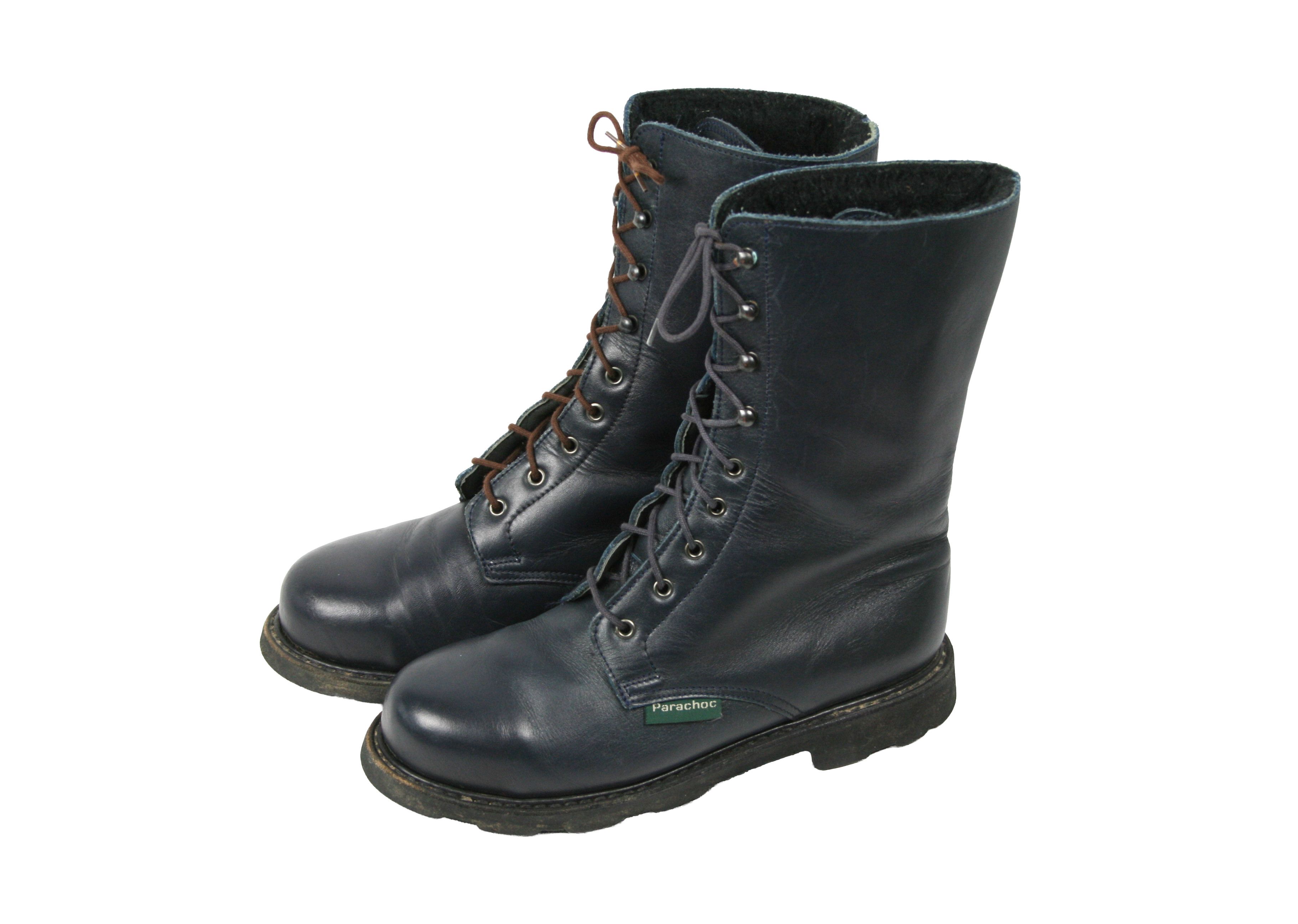 Paraboot Parachoc 90S Leather Lined Biker Work Boots Vintage France Size US 8 / IT 38 - 3 Thumbnail