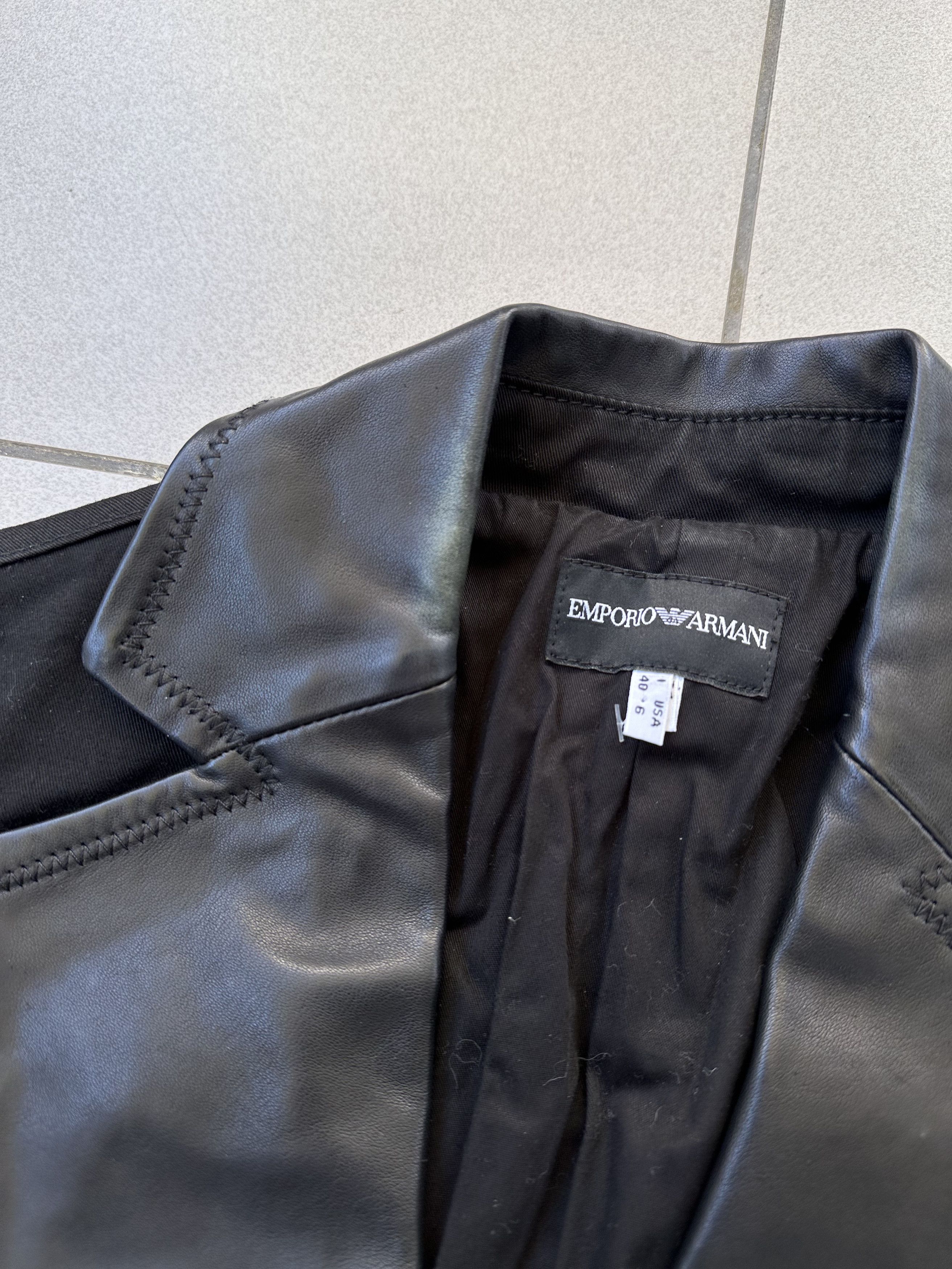 Emporio Armani Emporio Armani women leather jacket striped Size M / US 6-8 / IT 42-44 - 6 Thumbnail