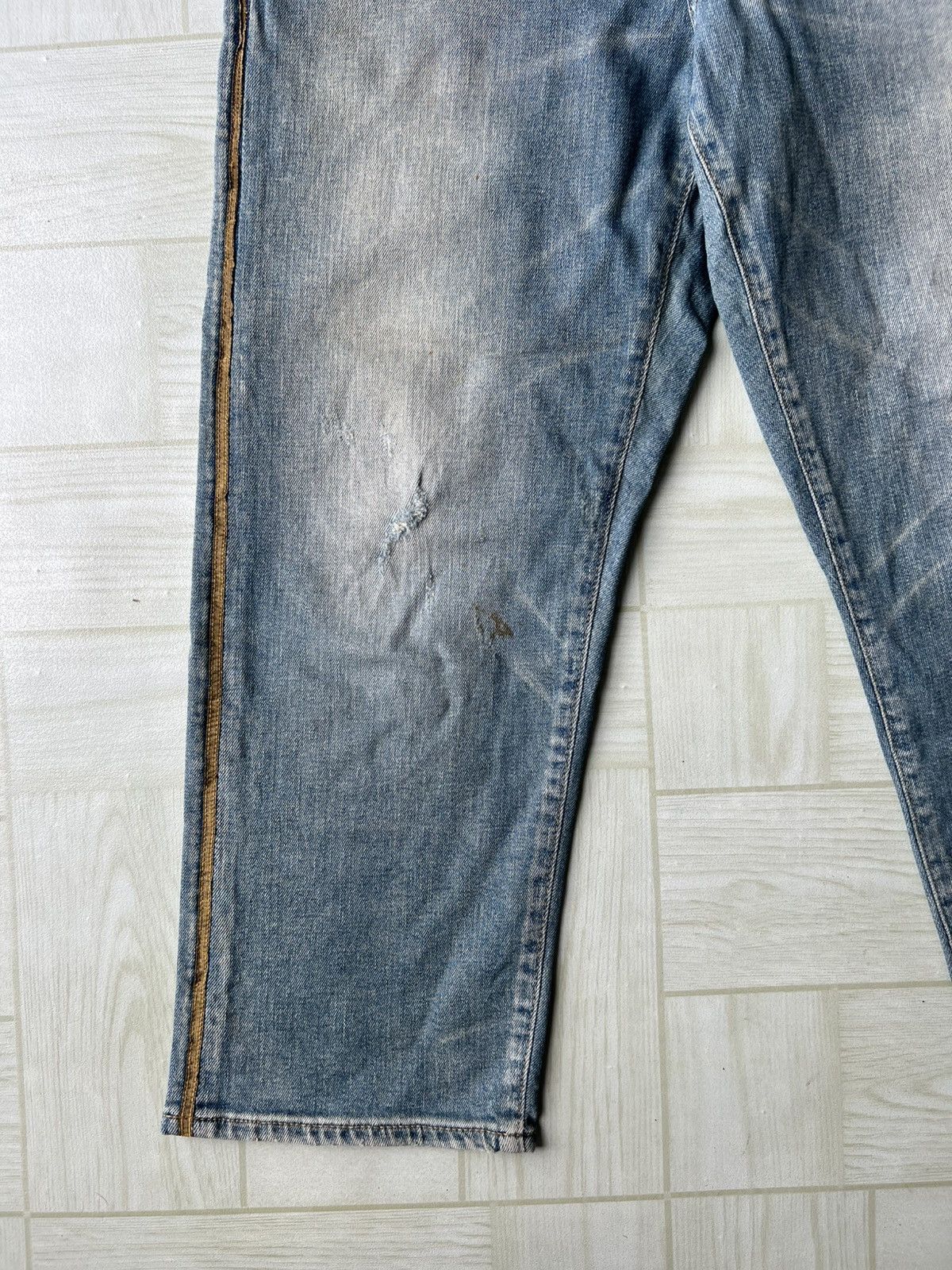 Maison MIHARA YASUHIRO FW16 Miharayasuhiro Reconstruct Stone Wash Gold Line Denim Size US 32 / EU 48 - 5 Thumbnail