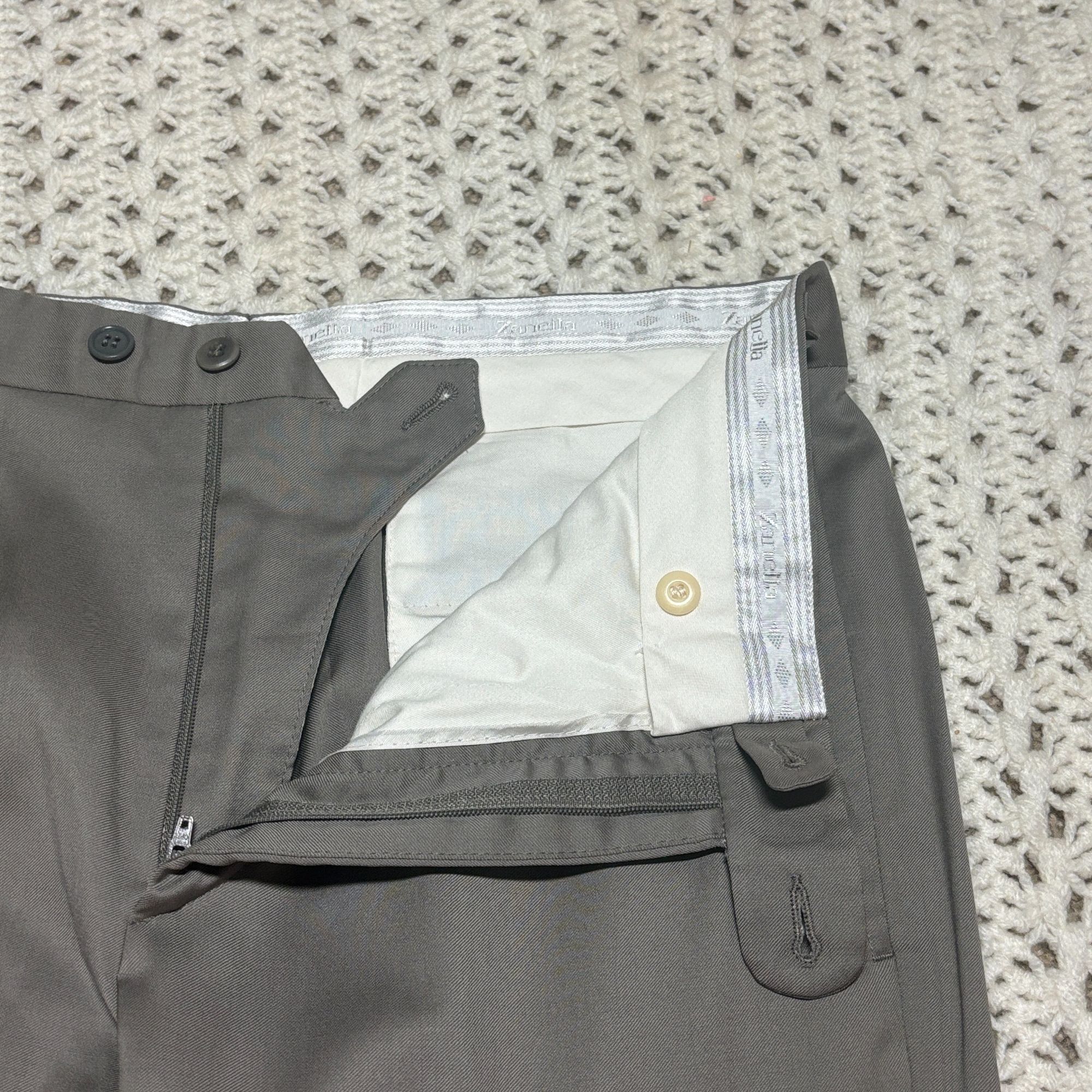 Zanella Zanella $350 Wool Dress Pants Men's W33x31 Todd Trousers Kha Size 34R - 6 Thumbnail
