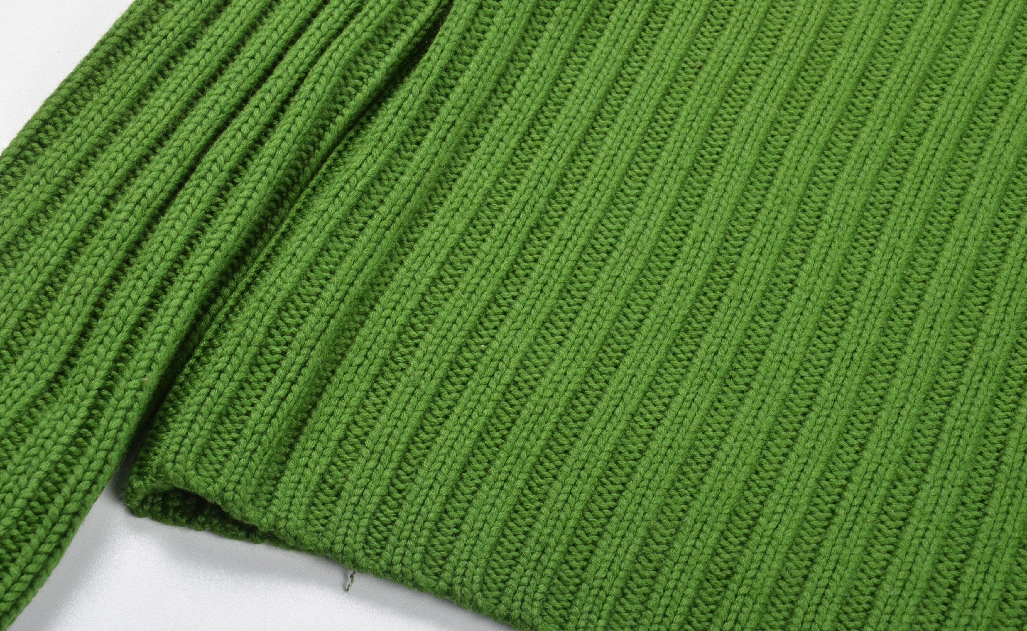 Cerruti 1881 Vintage Cerruti 1881 90's Ribbed Green Wool Blend Sweater Size S / US 4 / IT 40 - 7 Thumbnail