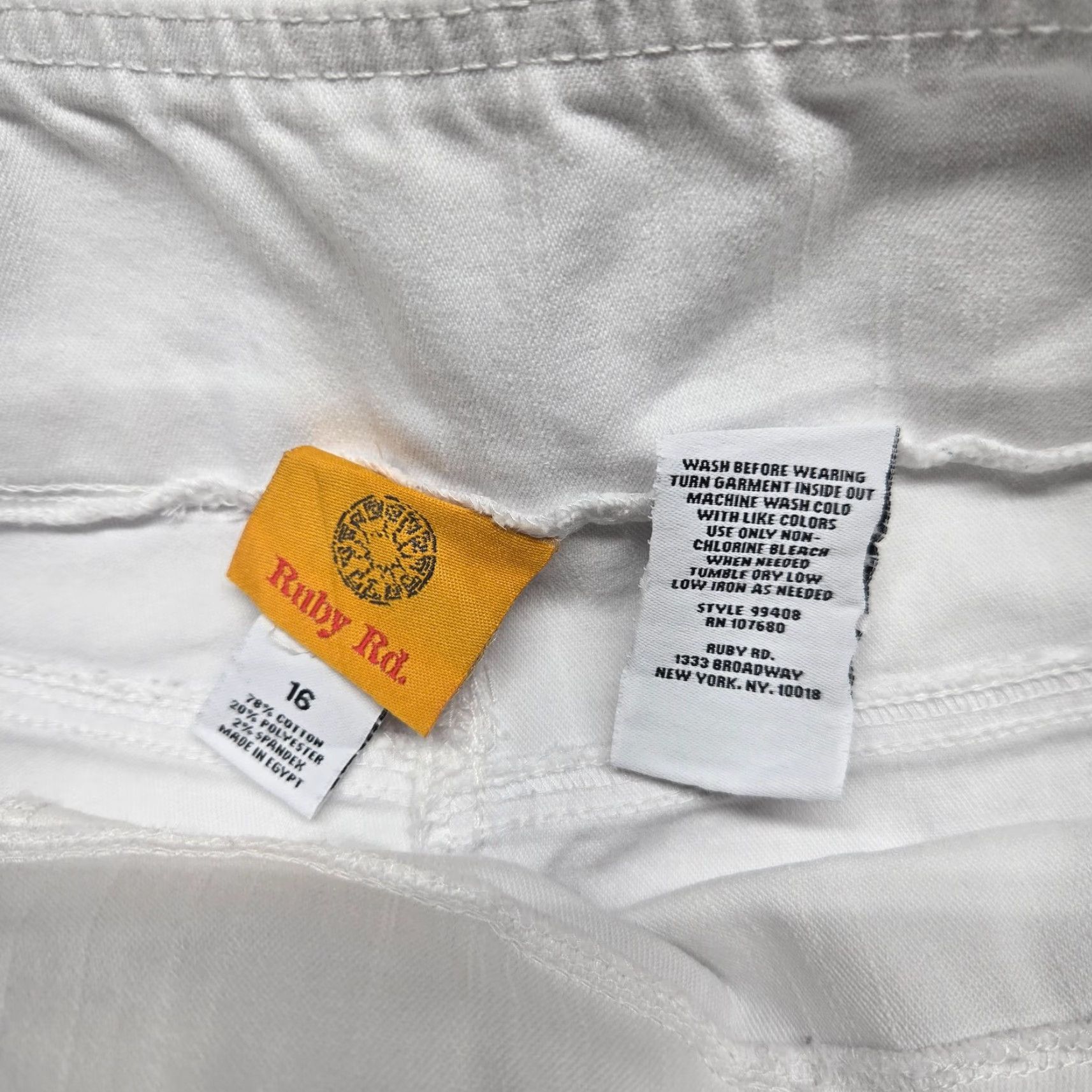 Vintage VINTAGE Ruby Rd. Wide Leg Pants Lightweight Adult Women's Size 16 White Pleated High Rise Relaxed Bohemian Size 38" / US 16 / IT 52 - 3 Thumbnail