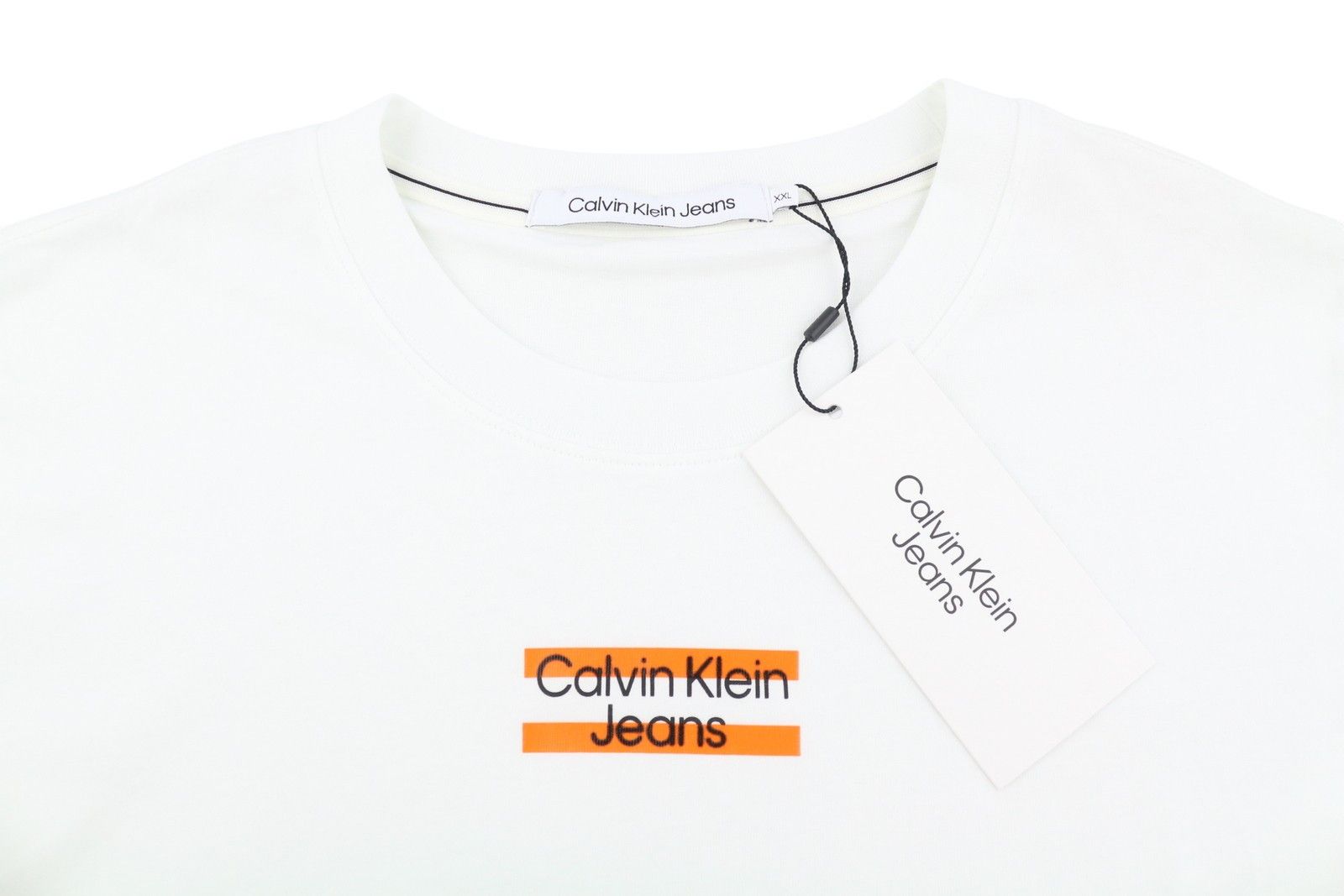 Calvin Klein 2XL White Cotton Tricot Front Logo 87924 Size US XXL / EU 58 / 5 - 5 Thumbnail