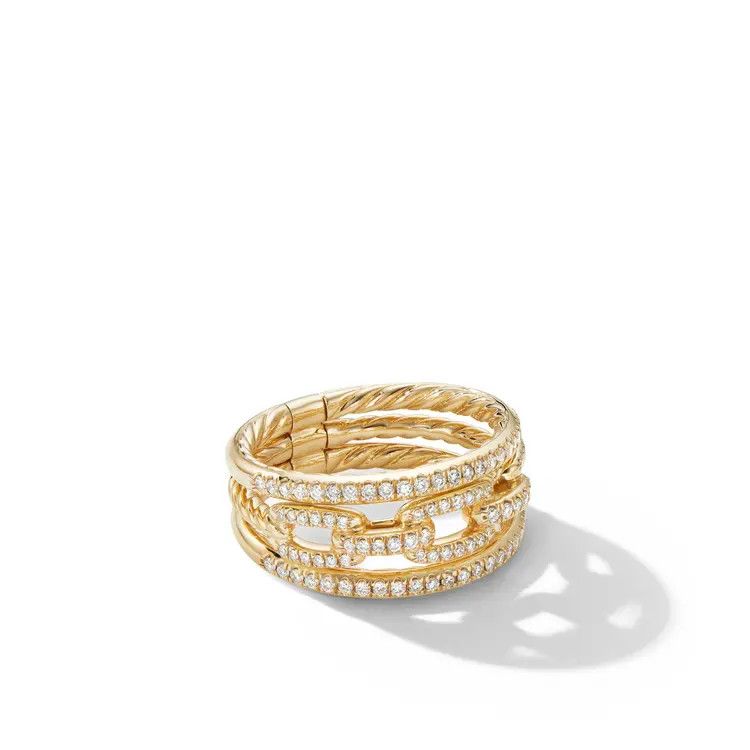 David Yurman o1s1wg111025 R14872D/ Size 8 / Chain Link Ring in Golden Size ONE SIZE - 1 Thumbnail
