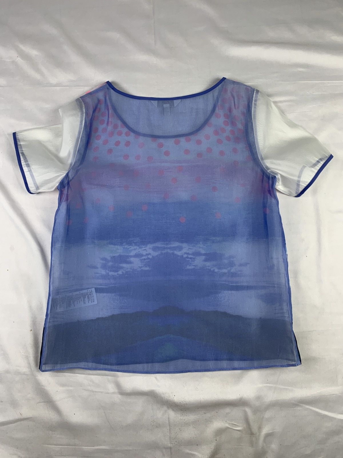 Vintage Lily USA Sunset Panorama Mixed Fabric Mesh Loose Fit Top Size M / US 6-8 / IT 42-44 - 4 Thumbnail