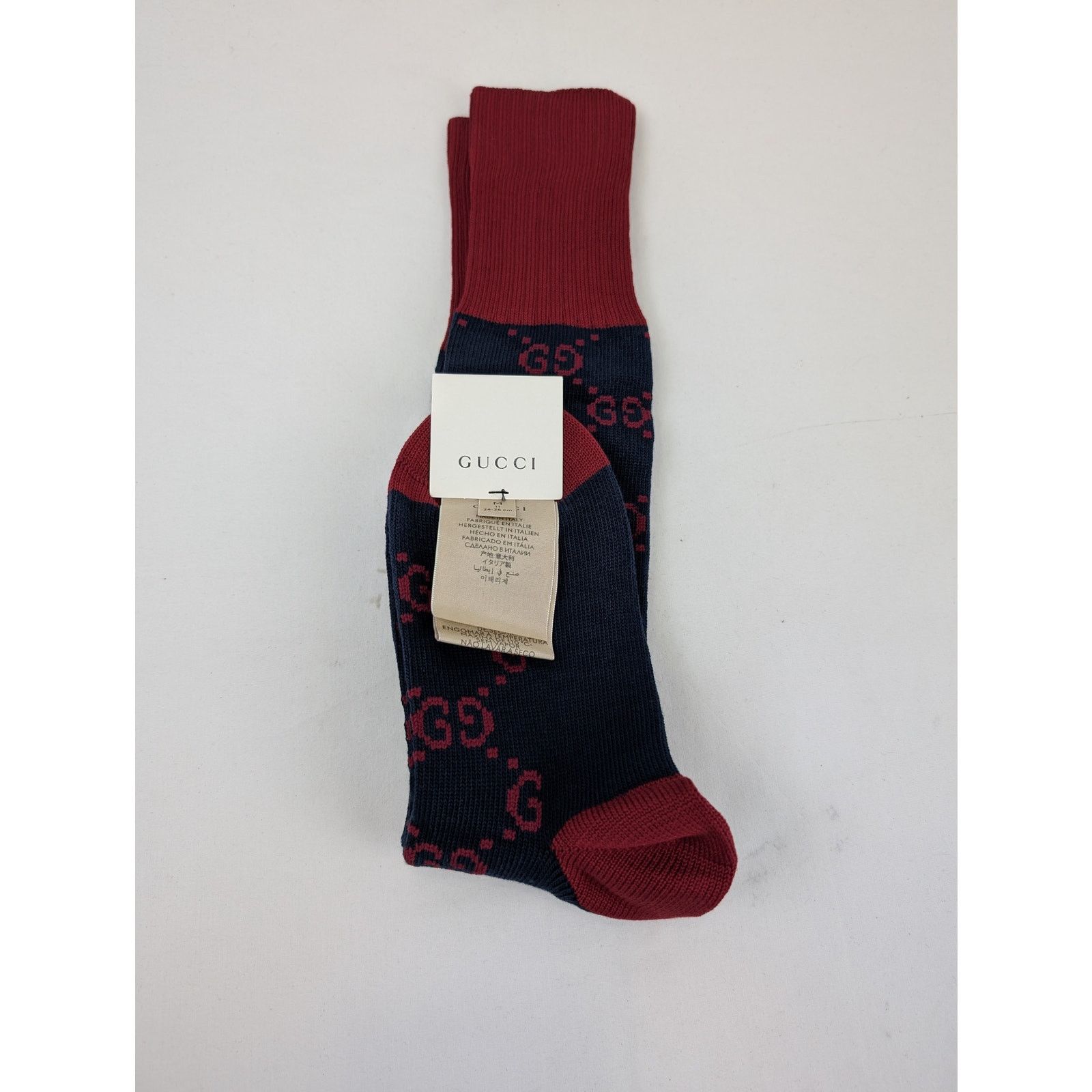 Gucci o1rshd1 Size: M / Long Socks in Navy/Red Size ONE SIZE - 11 Thumbnail
