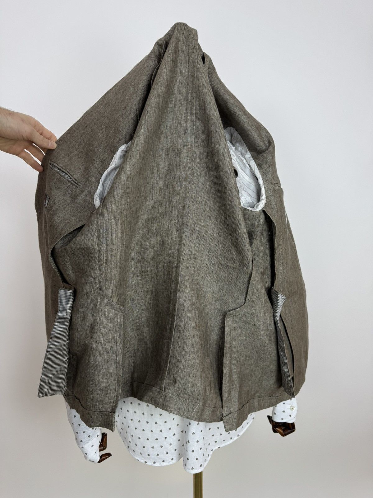 Other Dielmar Fratelli Ormezzano linen blazer herringbone size 50 Size 50R - 16 Thumbnail
