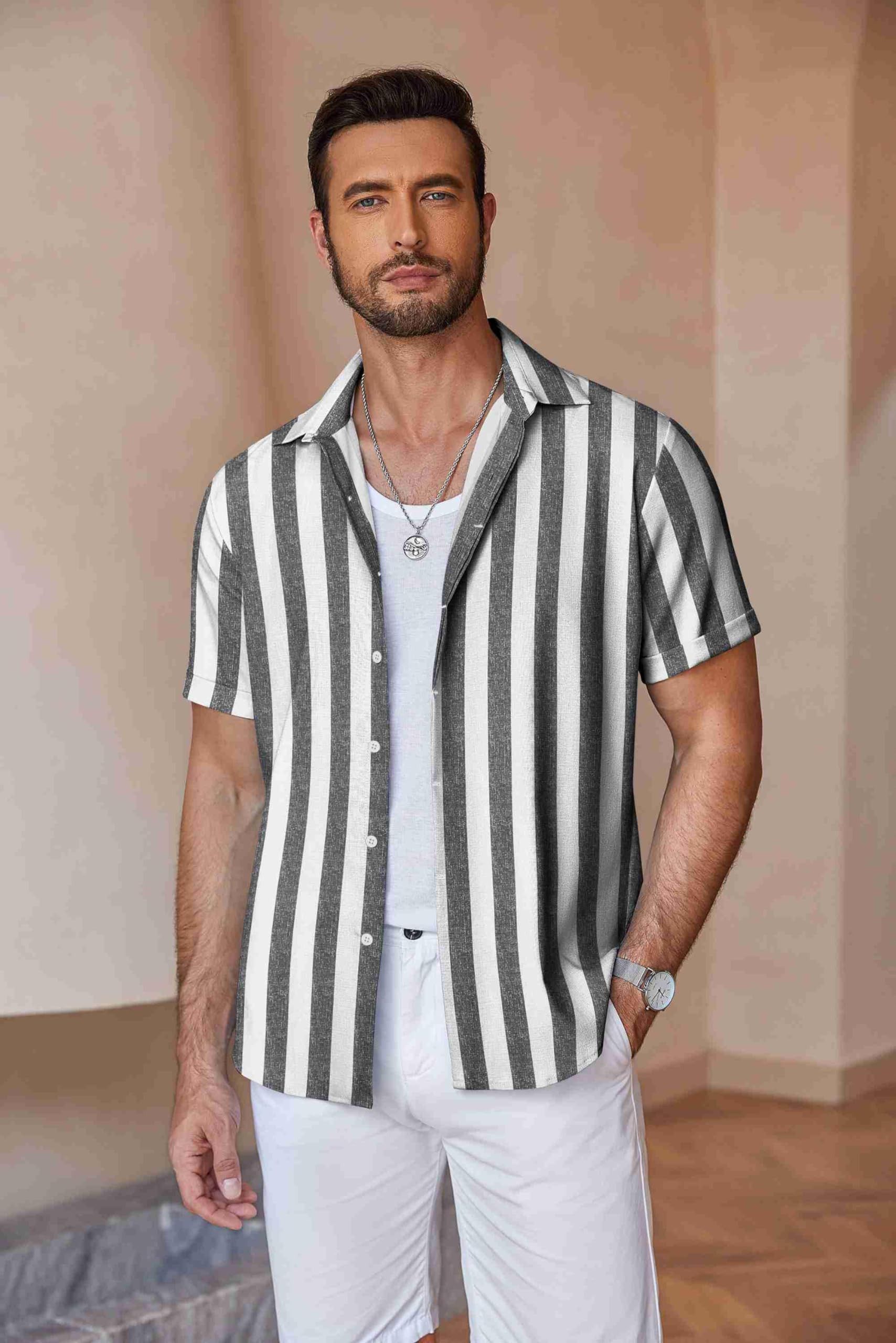 Other Men's linen beach summer shirt Size US L / EU 52-54 / 3 - 3 Thumbnail