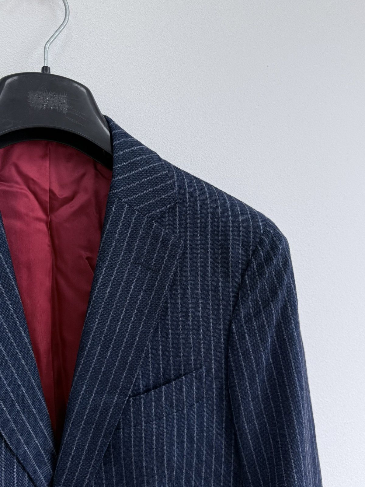 Suitsupply Suitsupply Navy Striped Wool Silk 2 Piece Suit Size 46 Size 36R - 4 Thumbnail