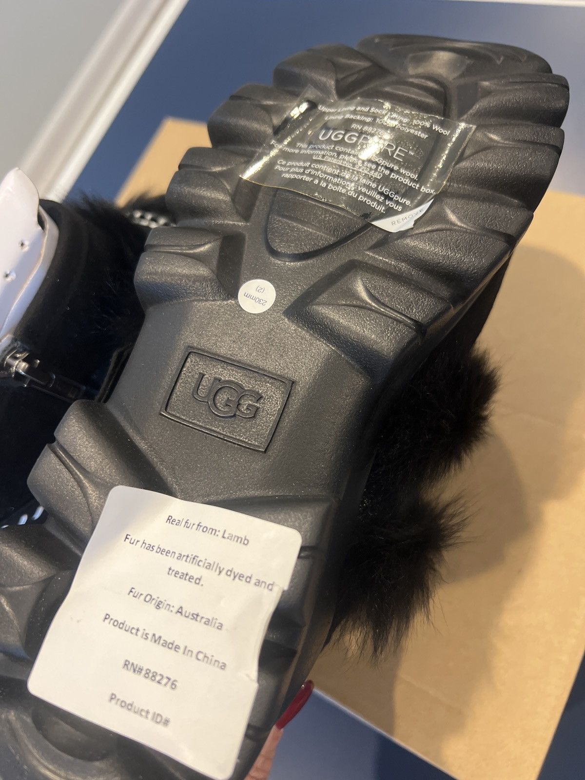 Ugg Ugg Fluff punk pure and lamb fur black ankle boot size 6 Size US 6 / IT 36 - 1 Thumbnail