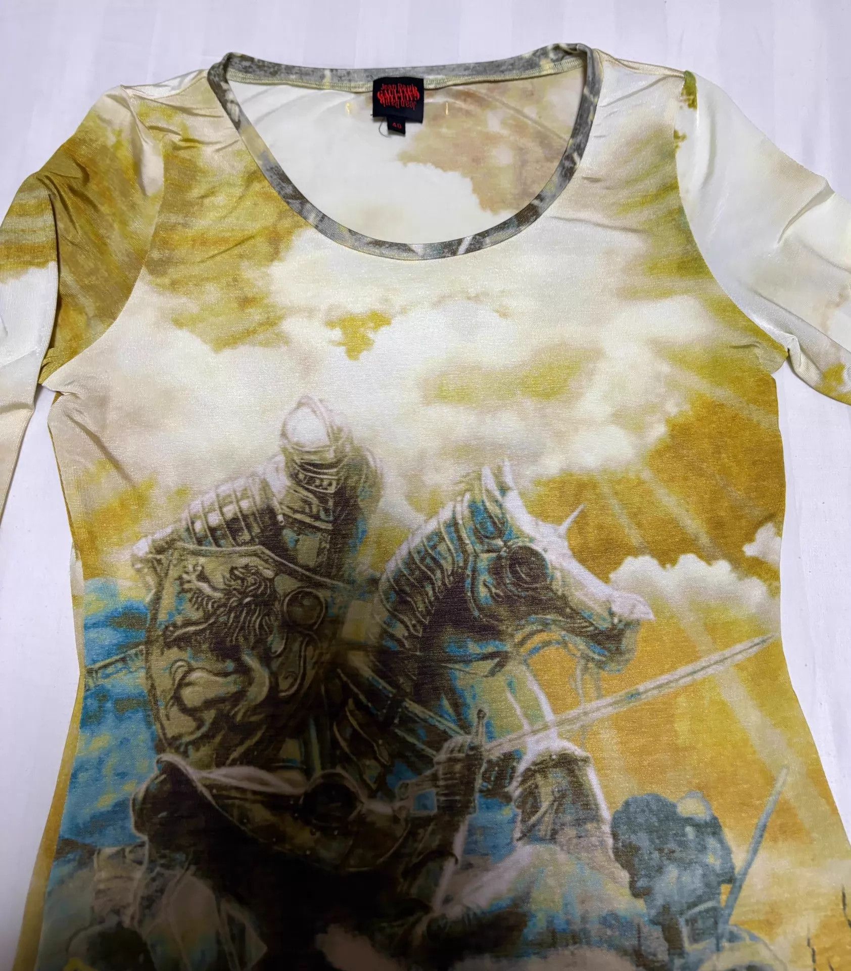 Jean Paul Gaultier Jean Paul Gaultier vintage knight tattoo print top 40 Size S / US 4 / IT 40 - 3 Thumbnail