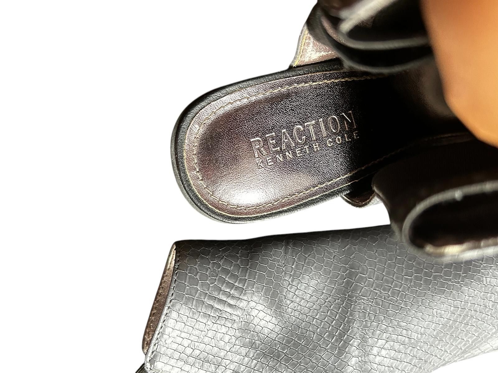 Designer Stylish Grey Open-Toe Heels Size US 6 / IT 36 - 7 Thumbnail