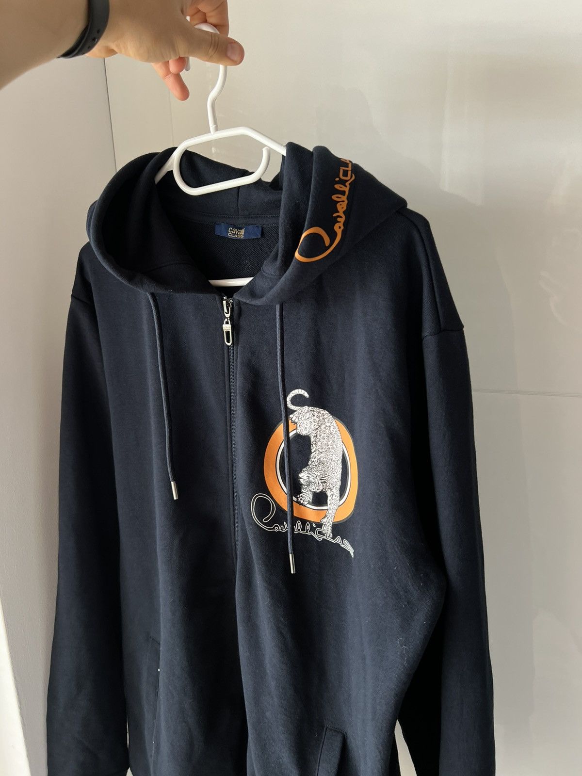 Cavalli Class Roberto Cavalli Class Tiger Logo Luxury Zip Hoodie Size US XL / EU 56 / 4 - 3 Thumbnail