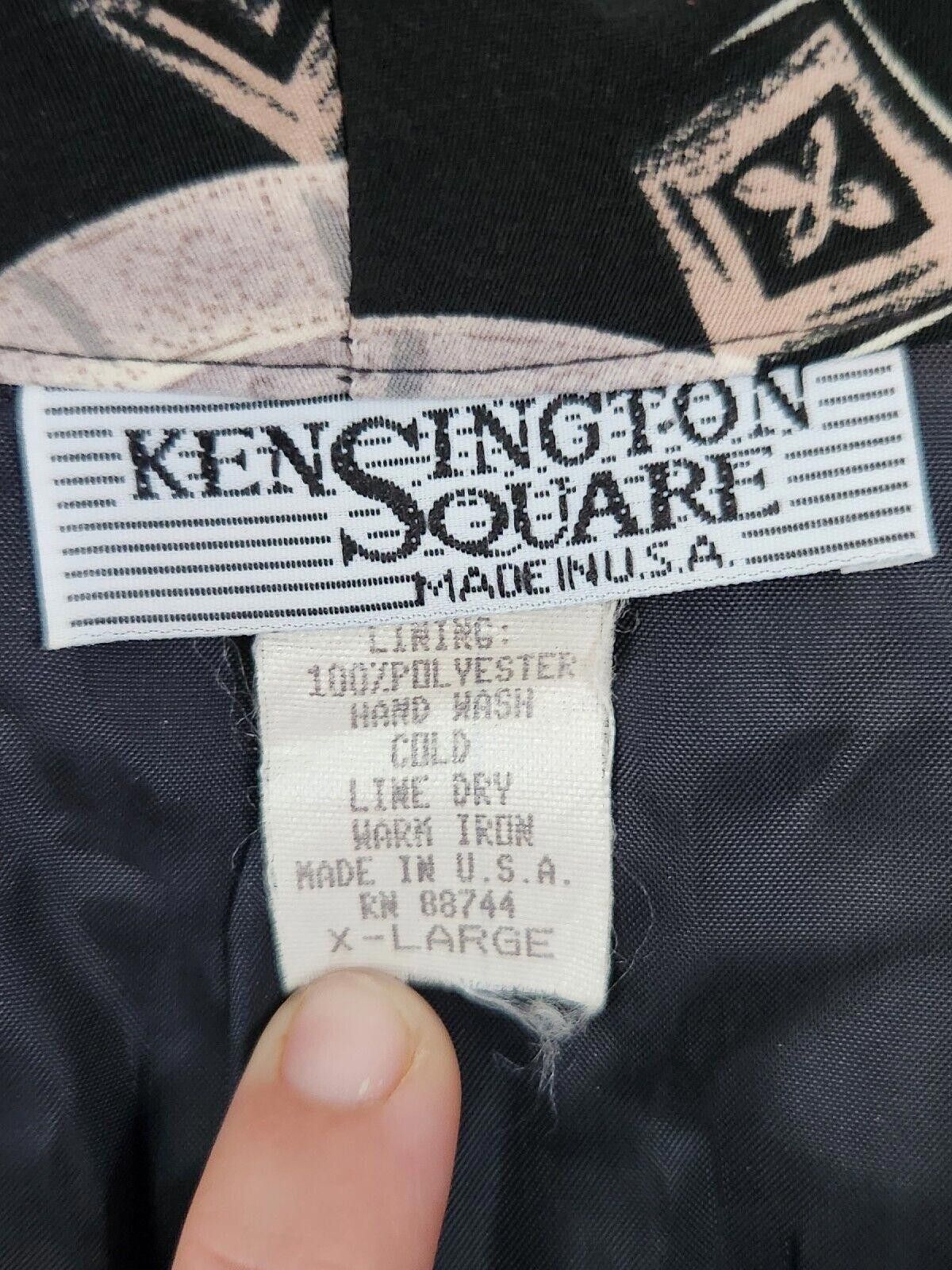 Designer Kensington Square Blazer Jacket Black White 80s Shoulder Size L / US 10 / IT 46 - 2 Thumbnail